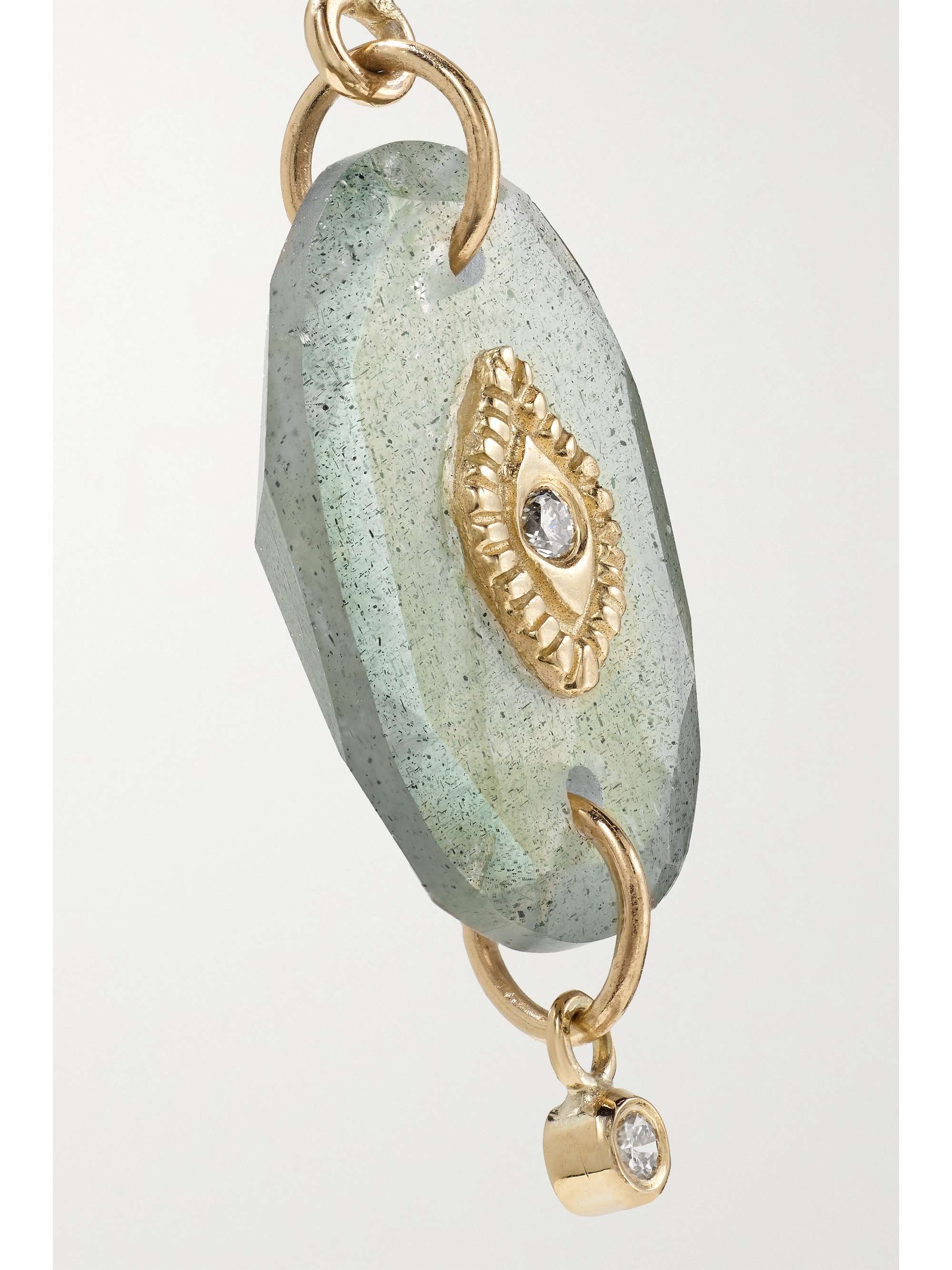 PASCALE MONVOISIN Souad N°2 9-karat gold, amethyst and diamond earring