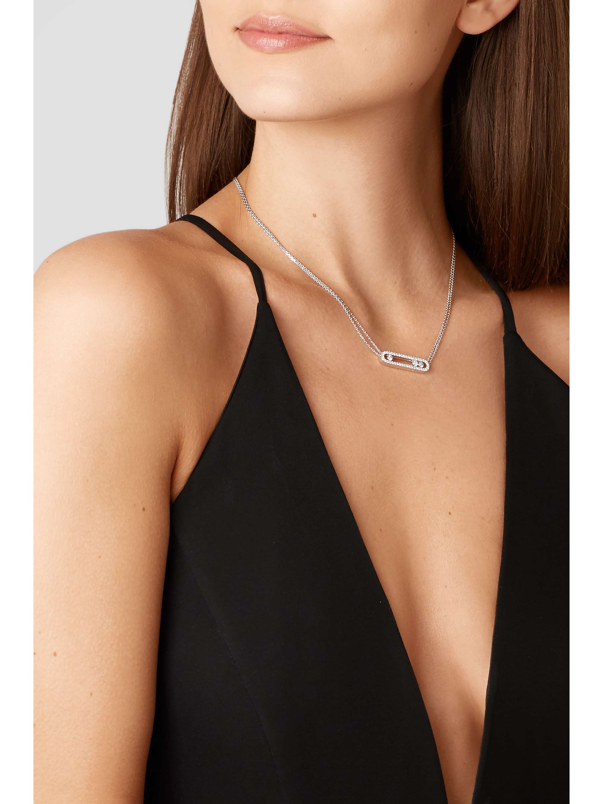 MESSIKA Move 18-karat white gold diamond necklace