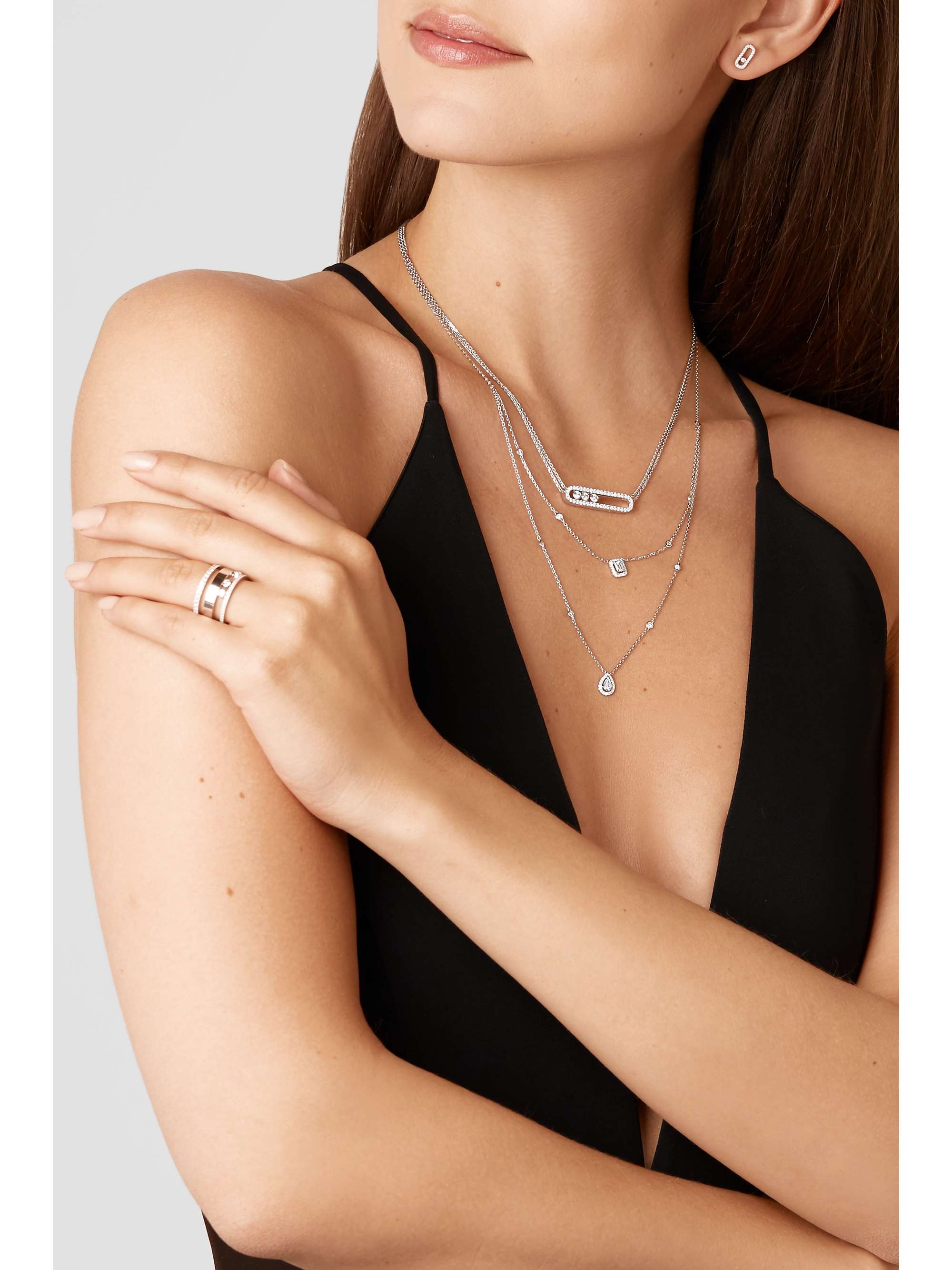 MESSIKA Move 18-karat white gold diamond necklace