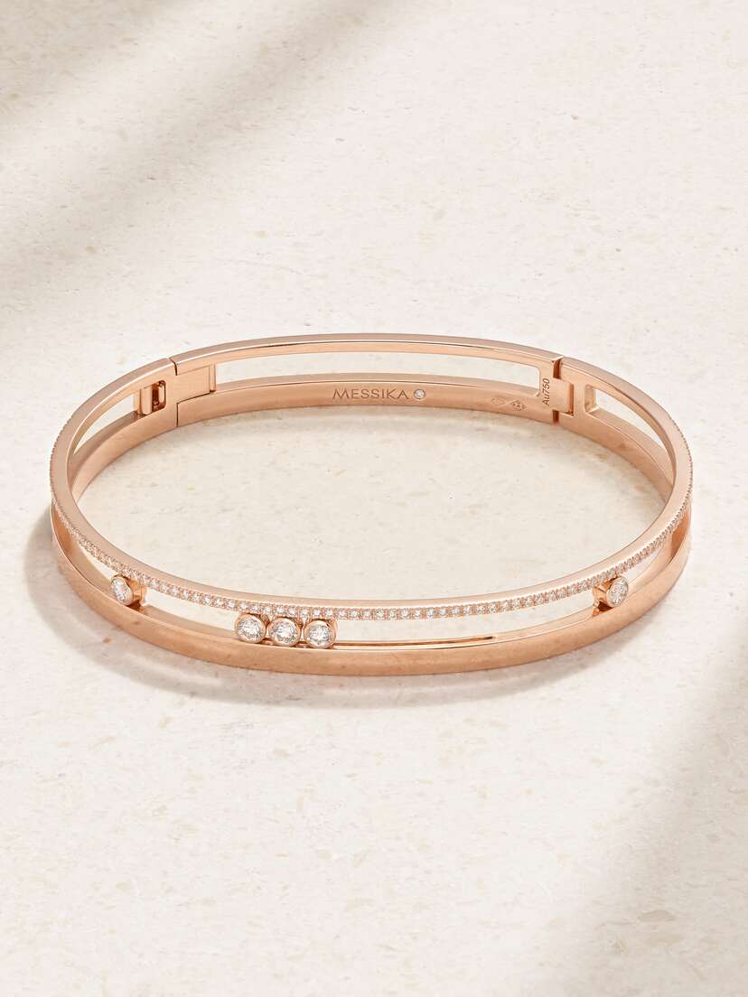Messika Move Romane 18-karat Rose Gold Diamond Bangle