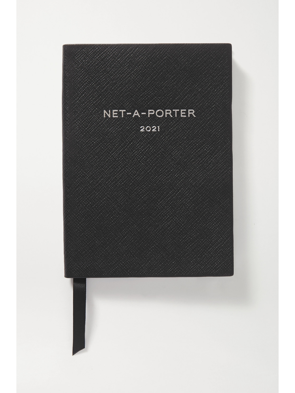 Smythson + Net-a-porter Panama Soho 2021 Textured-leather Diary In Black