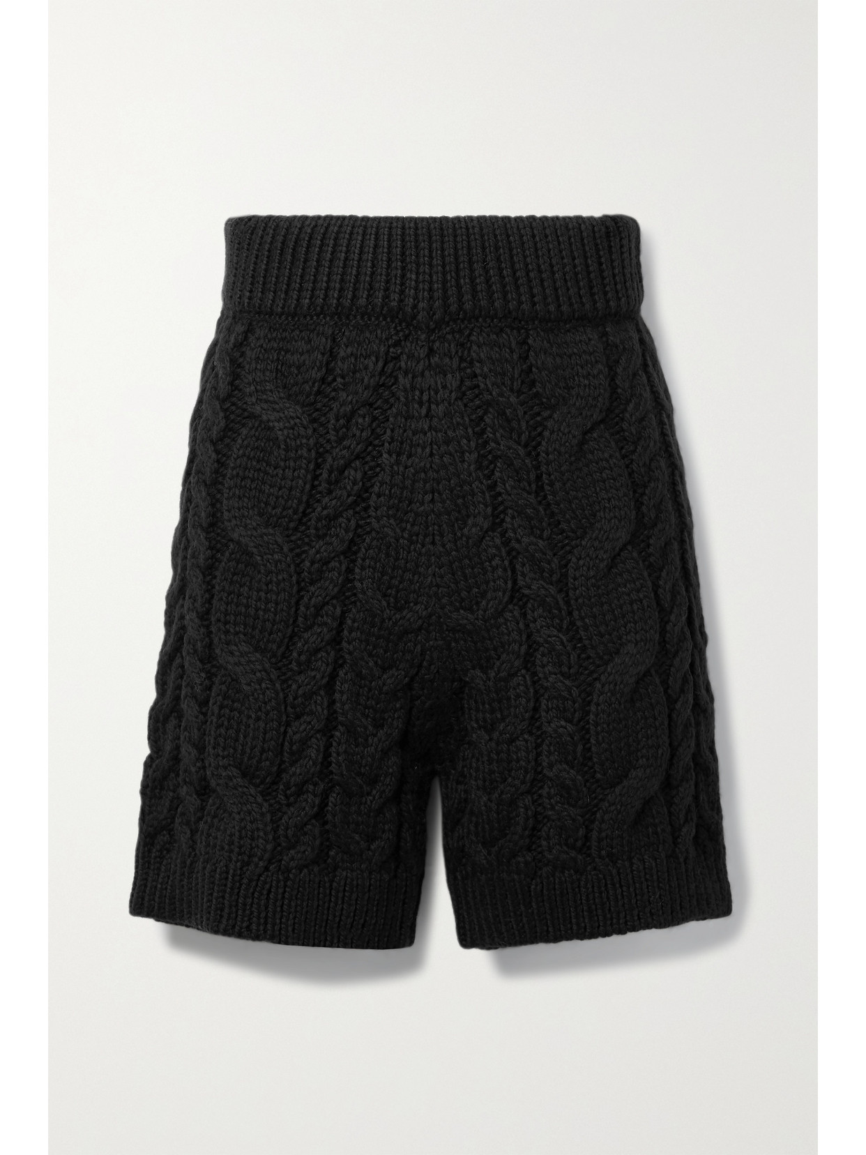 Click to view more detailed imagery on our partner's website I Love Mr Mittens Cable-knit Wool Shorts In Black