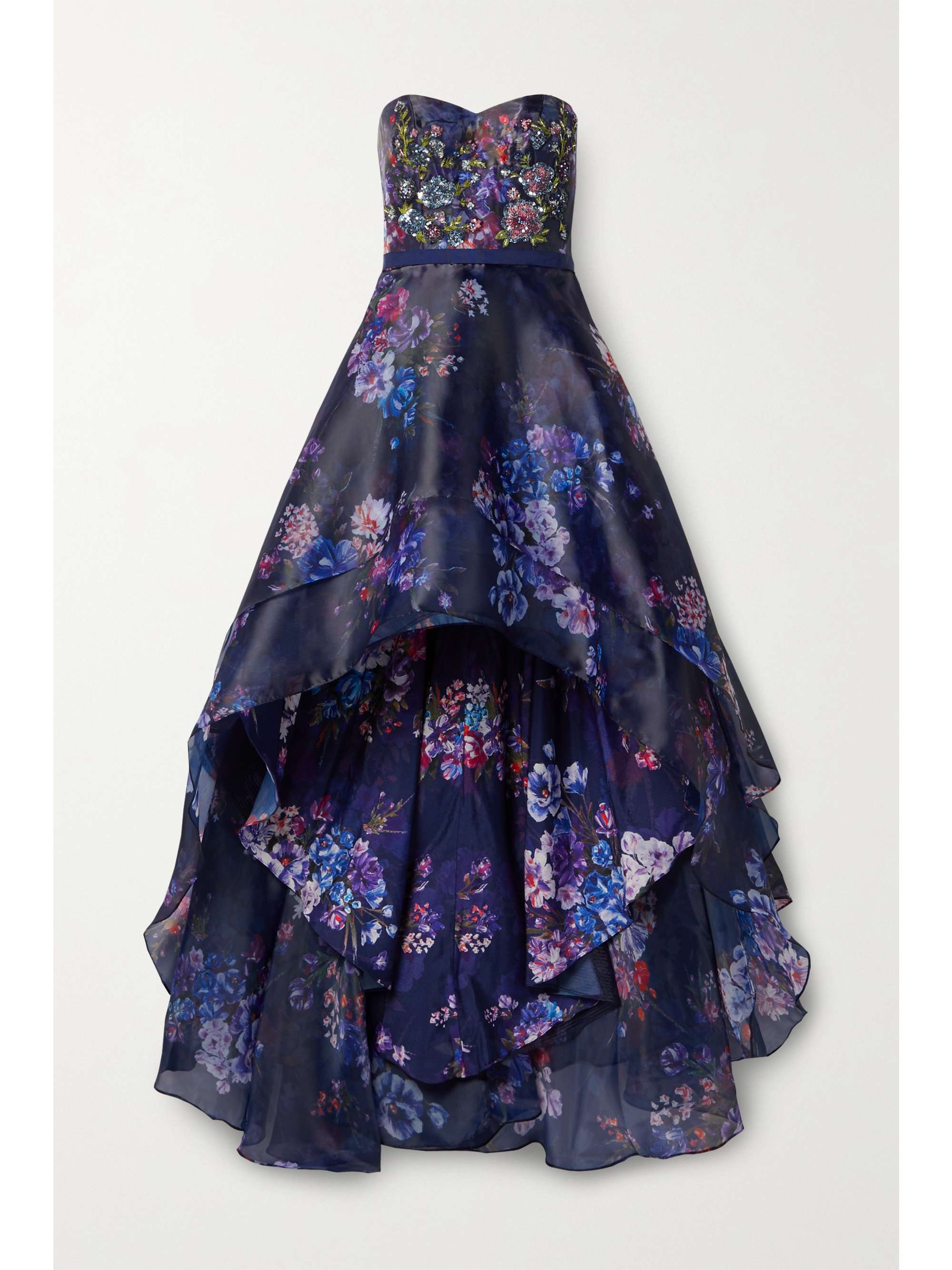 marchesa embroidered dress