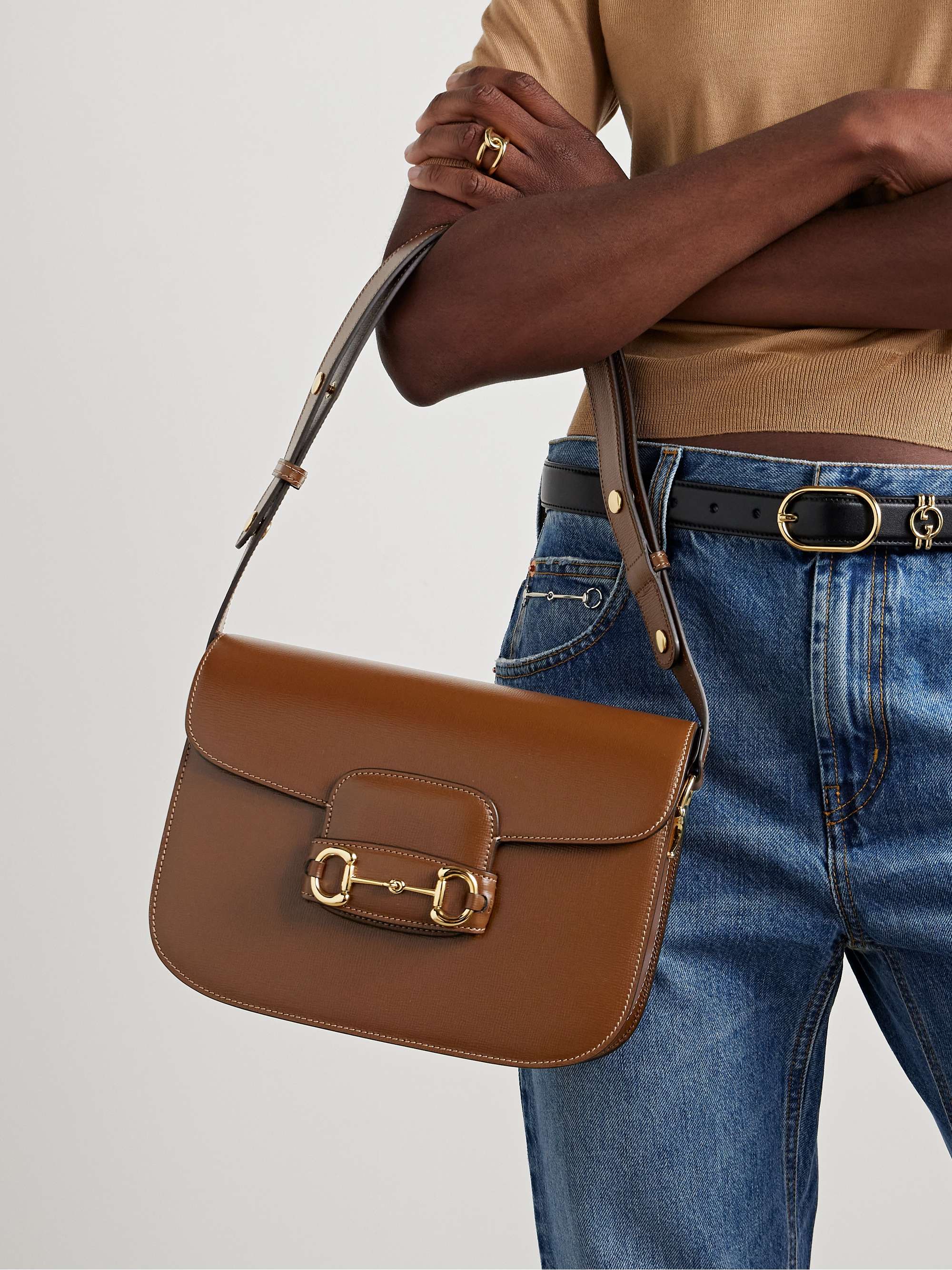 Horsebit 1955 leather shoulder bag