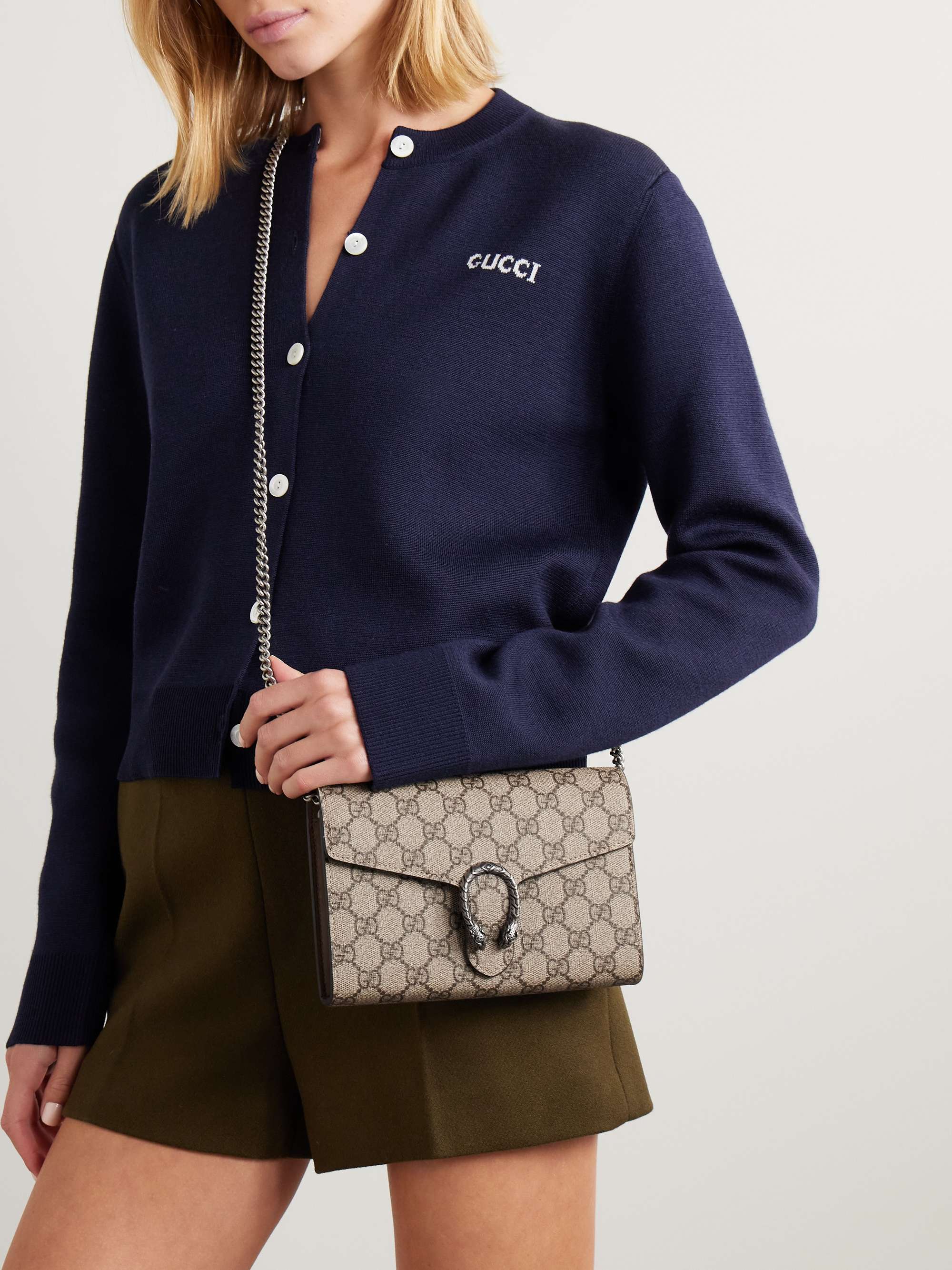 GUCCI Dionysus printed coated-canvas shoulder bag