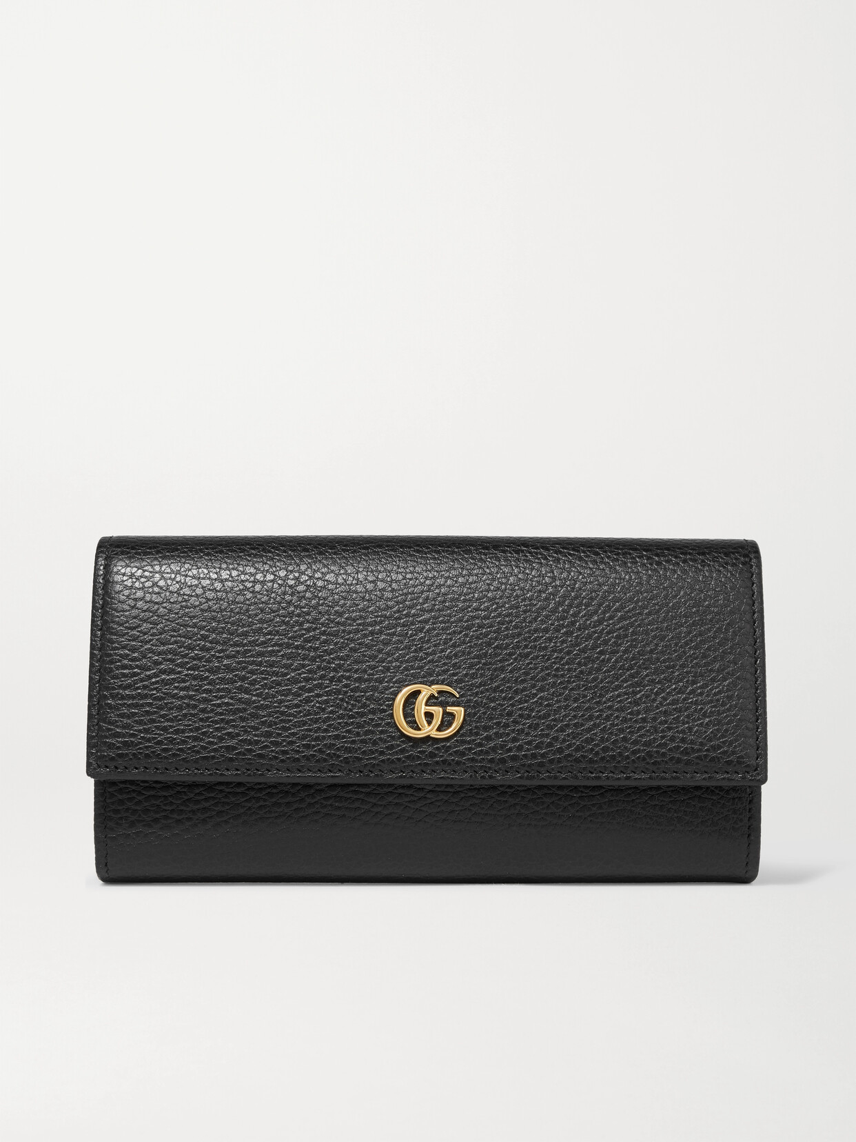 Gucci + Net Sustain Textured-leather Continental Wallet In Black
