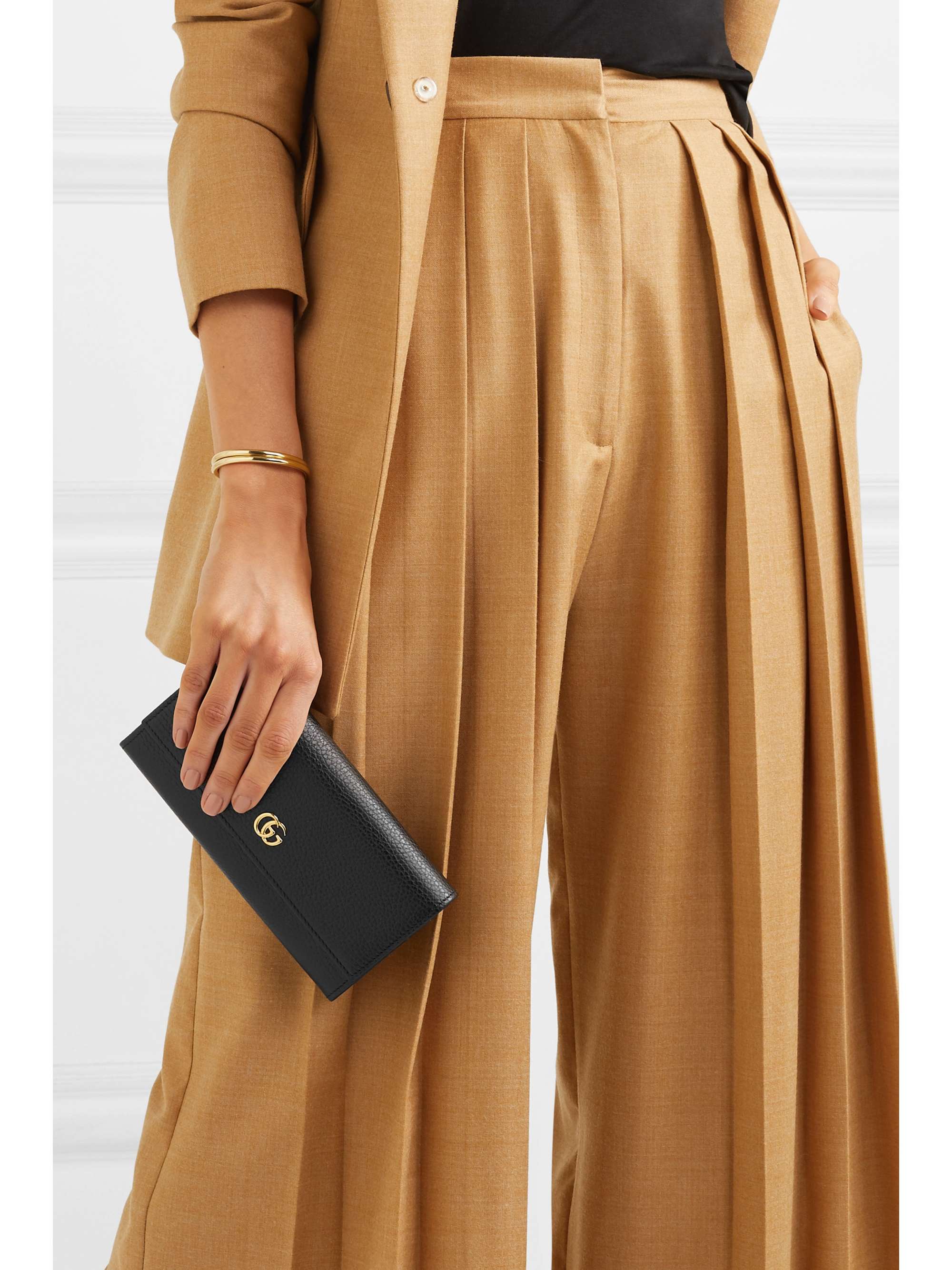 GUCCI + NET SUSTAIN textured-leather continental wallet
