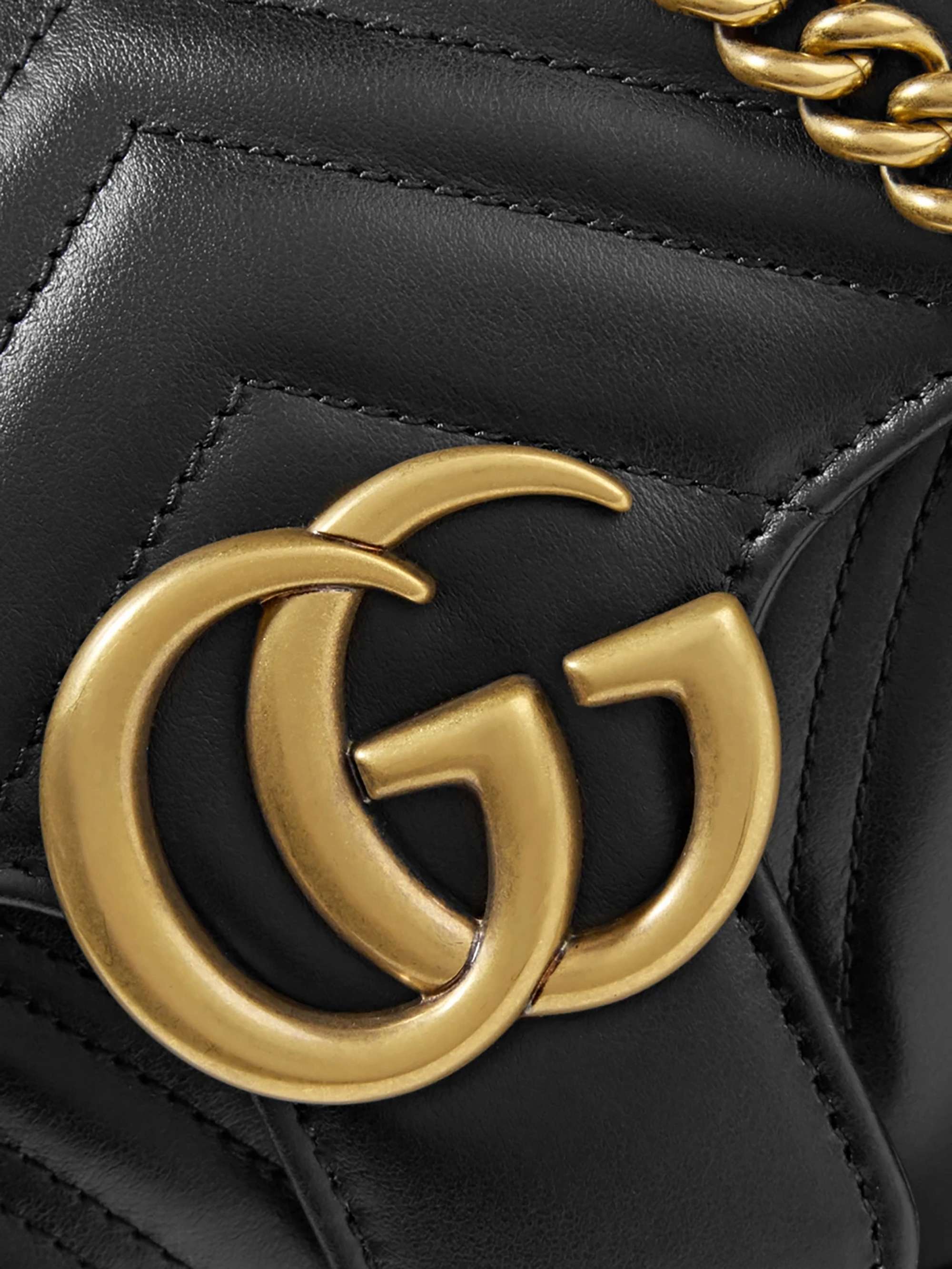 GUCCI GG Marmont small quilted leather shoulder bag NETAPORTER