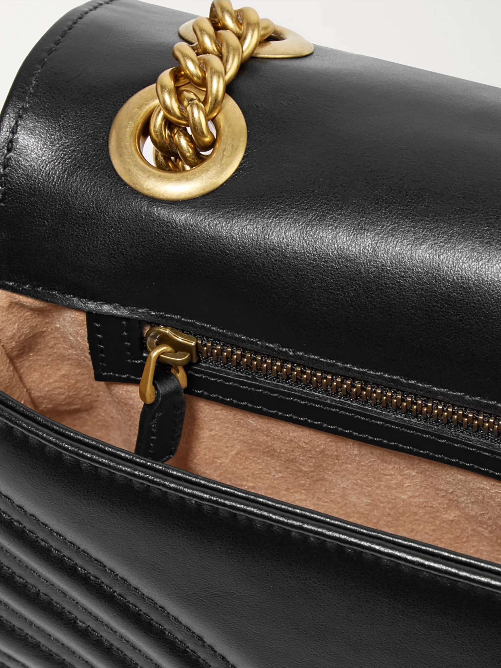 GUCCI GG Marmont small quilted leather shoulder bag NETAPORTER