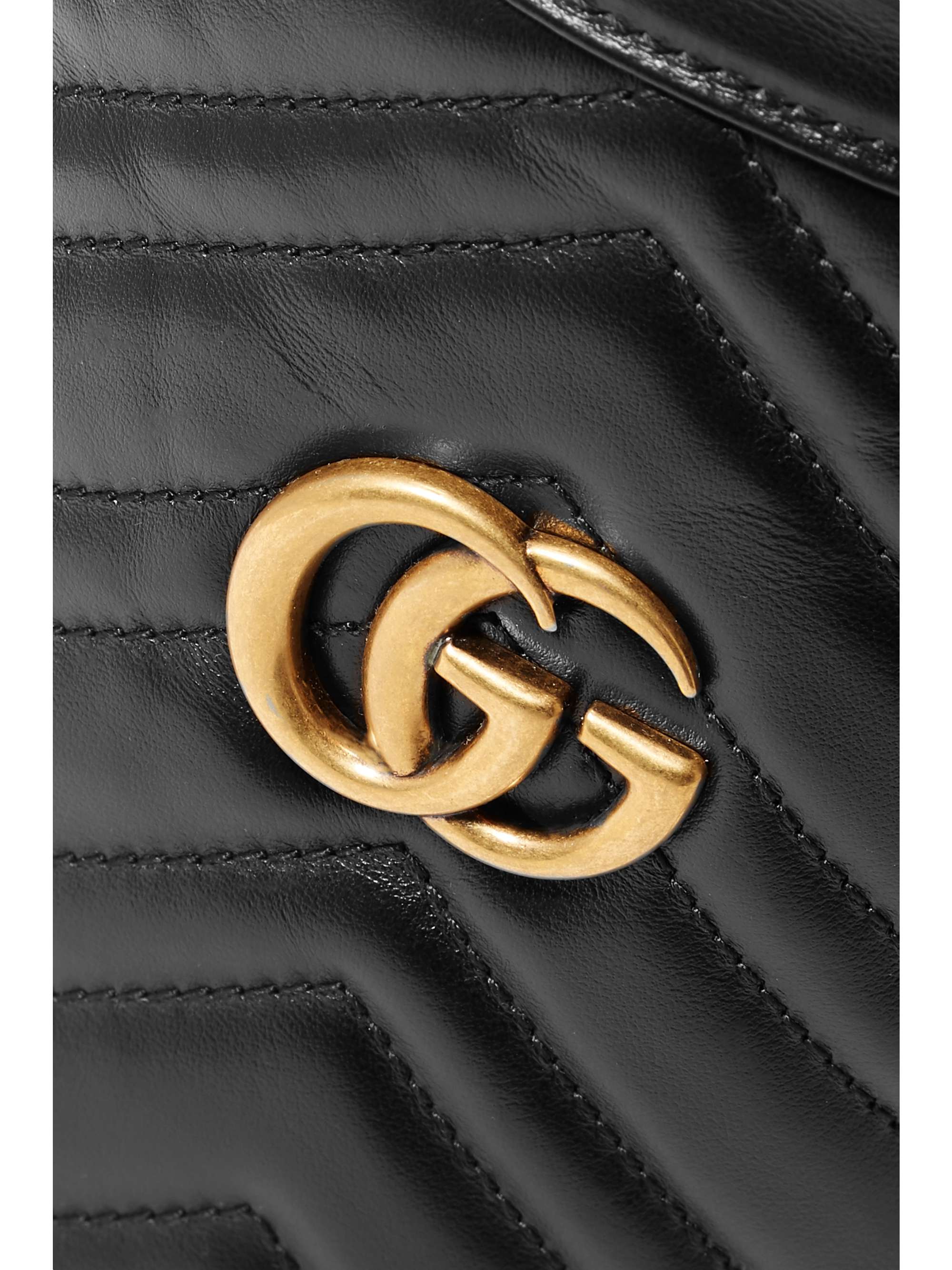 GUCCI GG Marmont mini quilted leather bucket bag