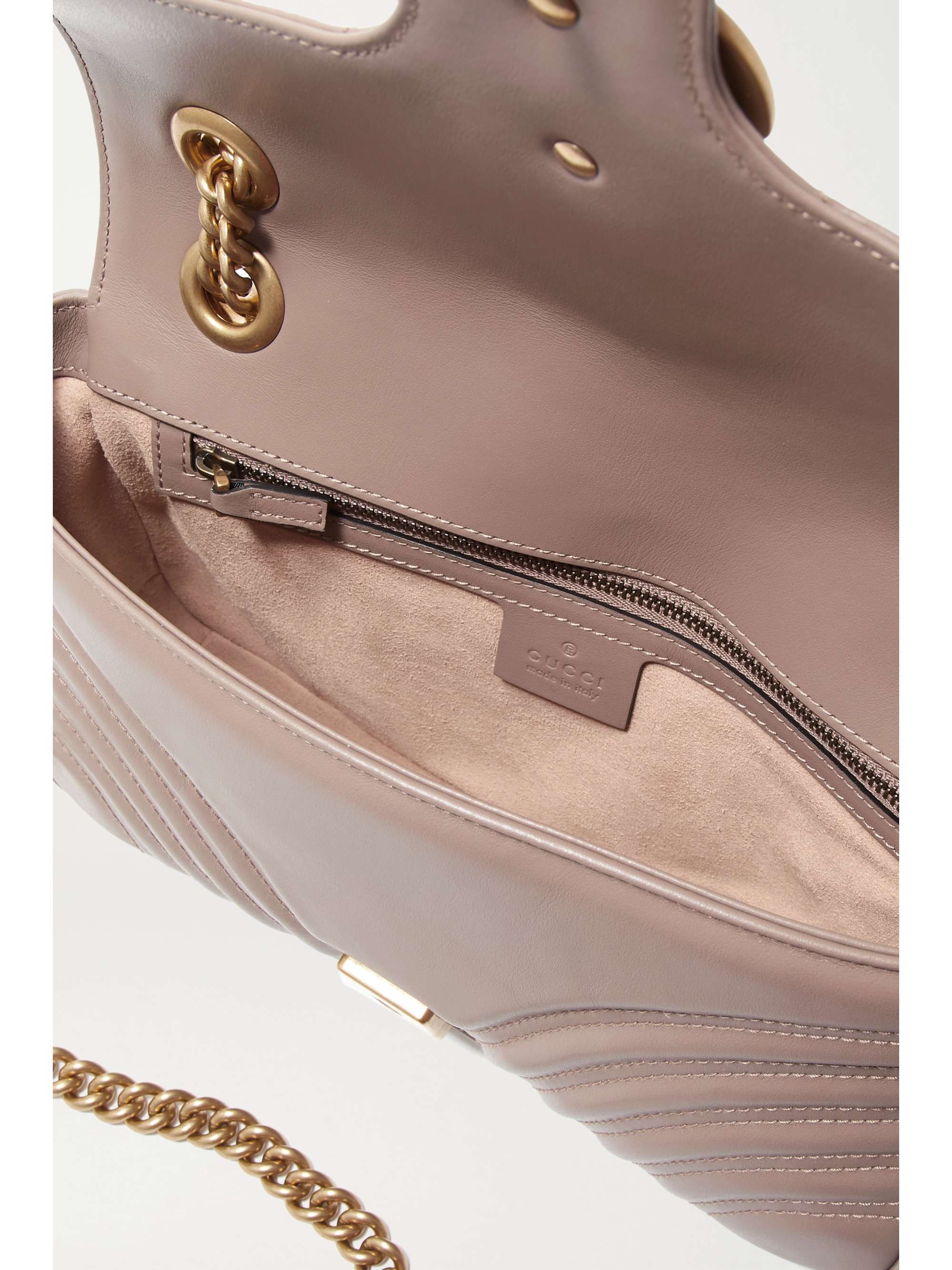 Antique rose GG Marmont 2.0 small quilted leather shoulder bag Antique rose GG Marmont 2.0 small quilted leather shoulder bag