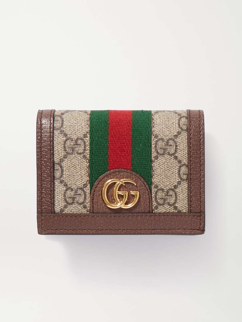 Gucci Ophidia Textured Leather-trimmed Printed Coated-canvas Wallet