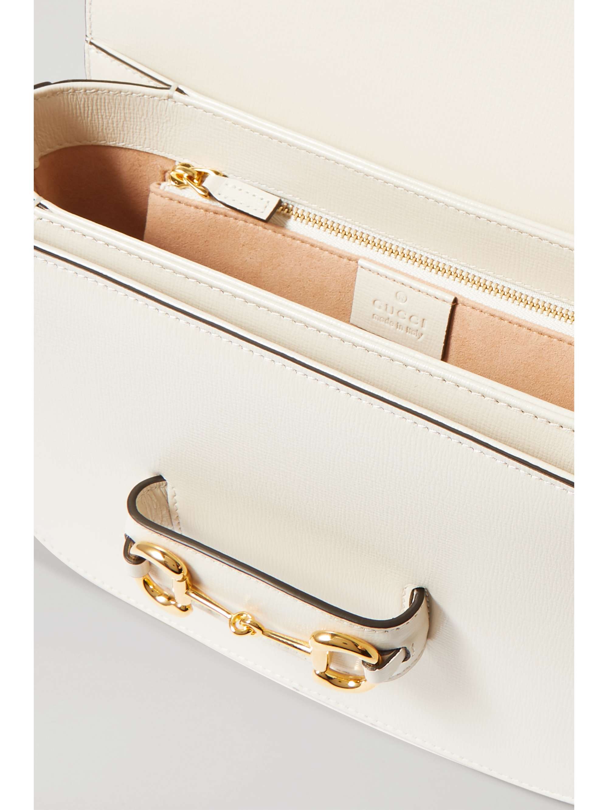GUCCI Horsebit 1955 textured-leather shoulder bag