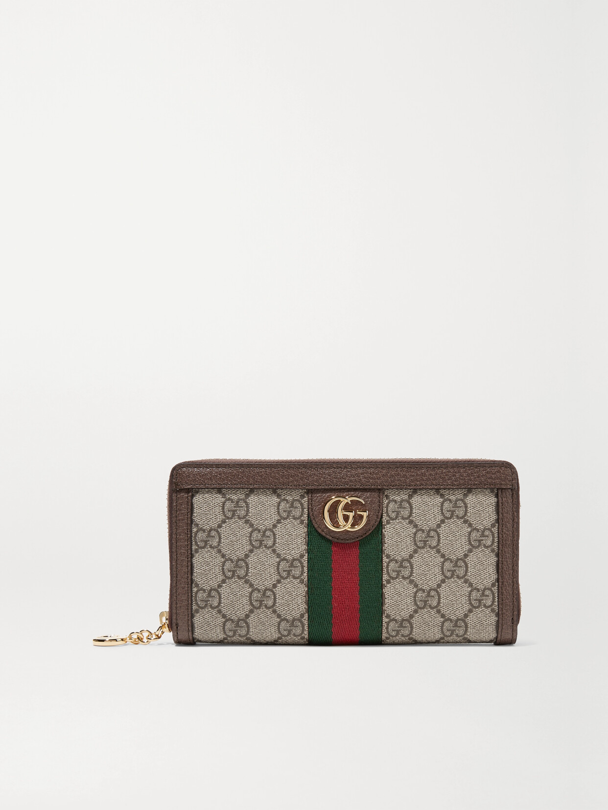 Gucci - Ophidia Textured Leather-trimmed Printed Coated-canvas Continental Wallet - Beige