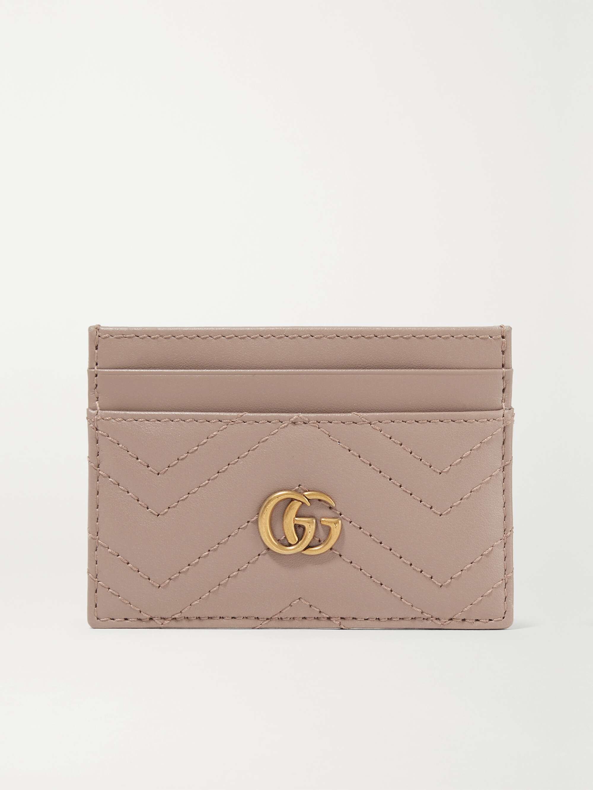 Pink GG Marmont quilted leather cardholder | GUCCI | NET-A-PORTER