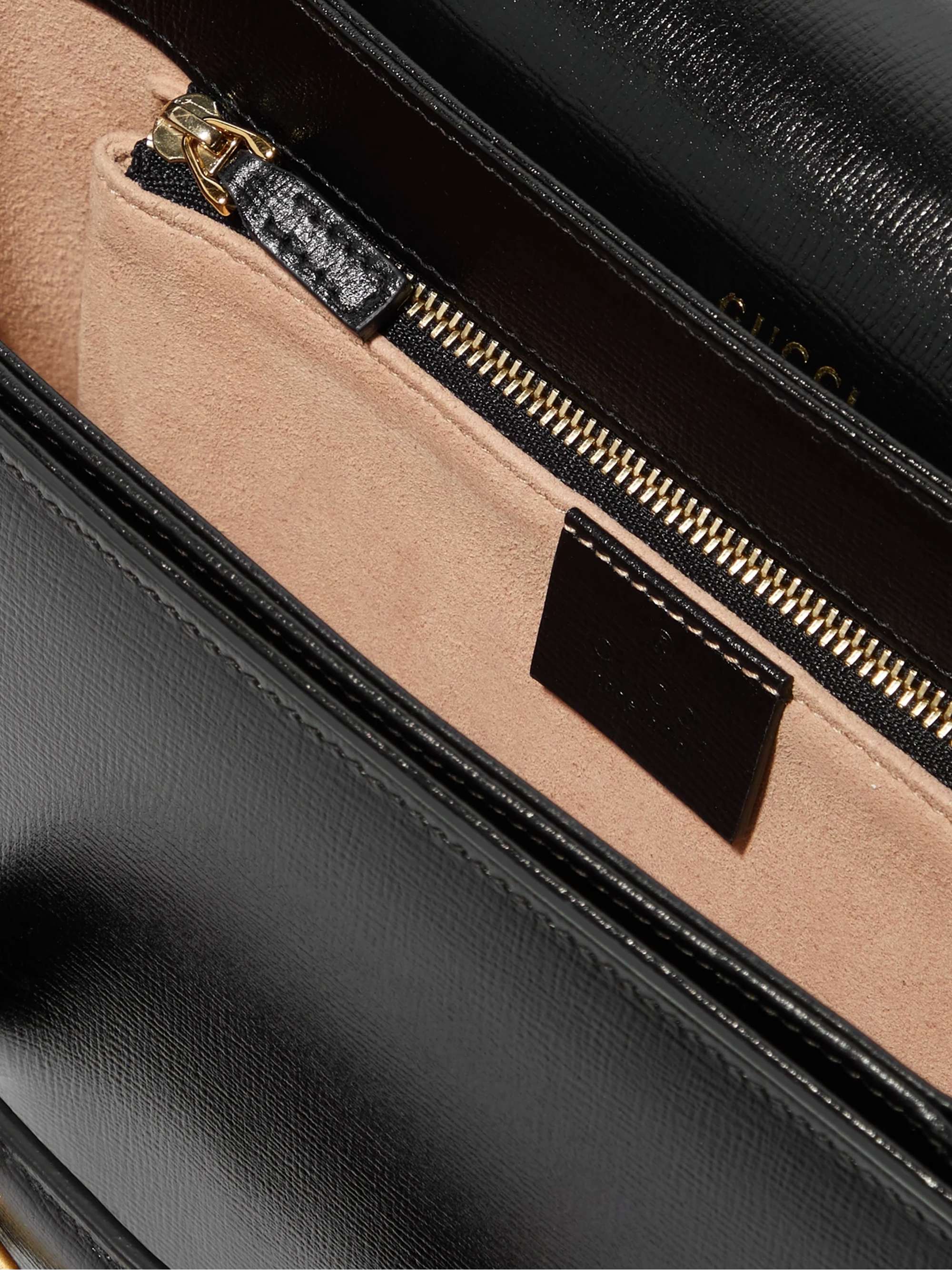 GUCCI Horsebit 1955 textured-leather shoulder bag