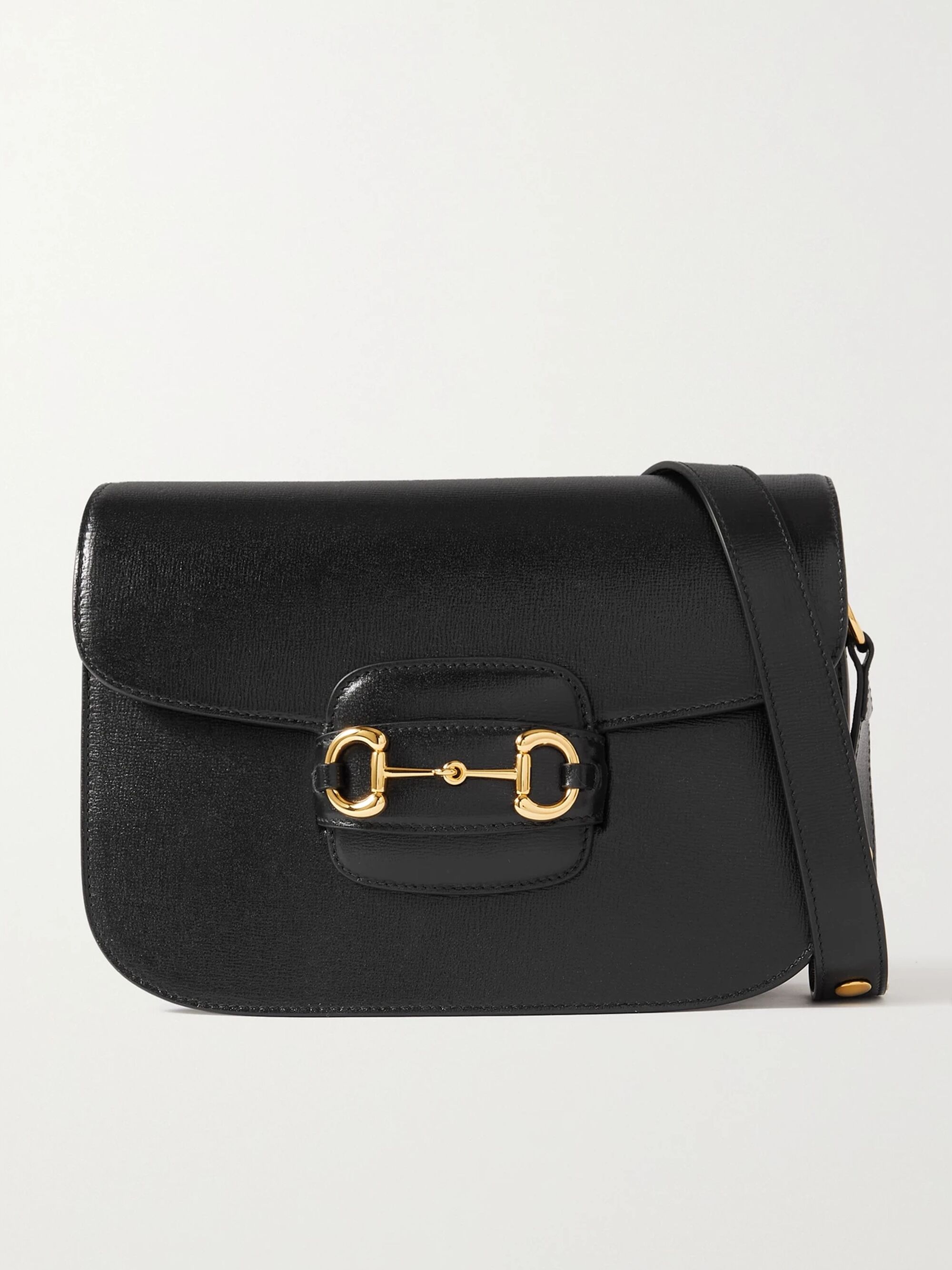 GUCCI Horsebit 1955 textured-leather shoulder bag