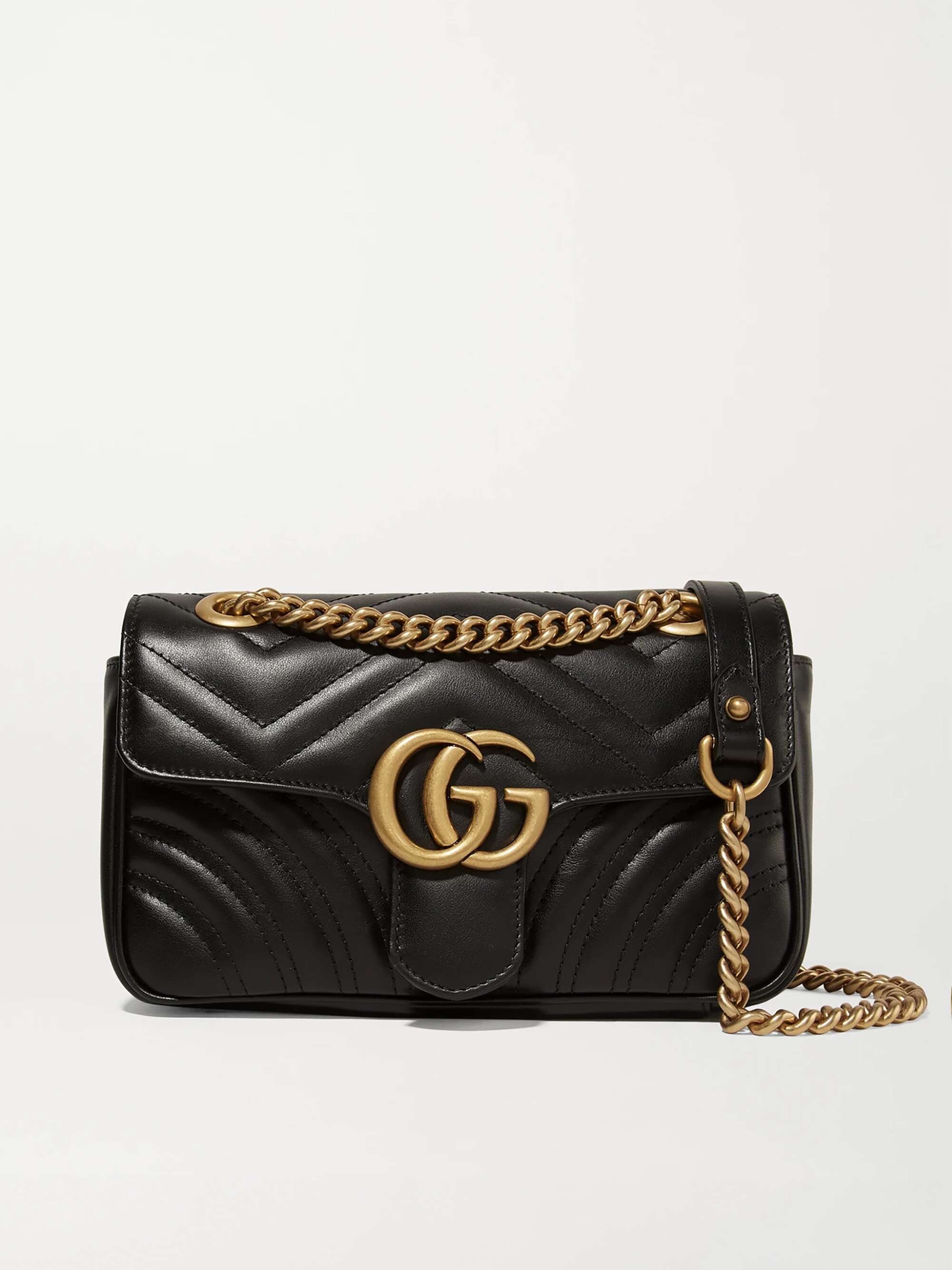 Black GG Marmont quilted leather bag | GUCCI | NET-A-PORTER