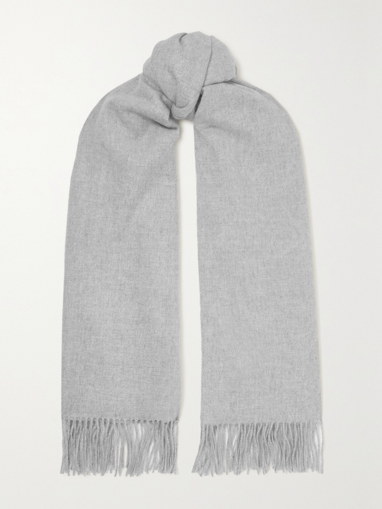 Johnstons of Elgin - + Net Sustain Fringed Cashmere Stole - Gray