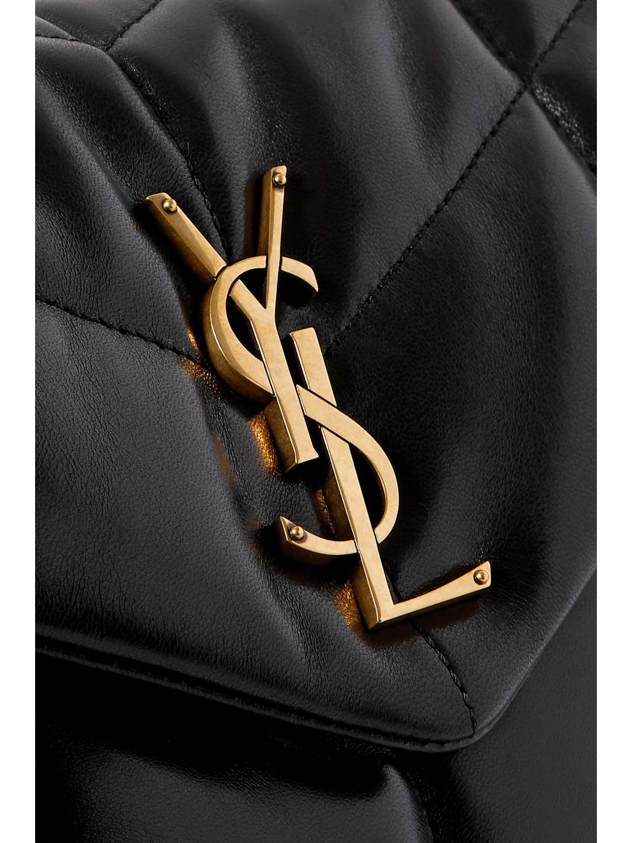 Shop Saint Laurent Loulou Puffer Small Quilted Leather Shoulder Bag In Black