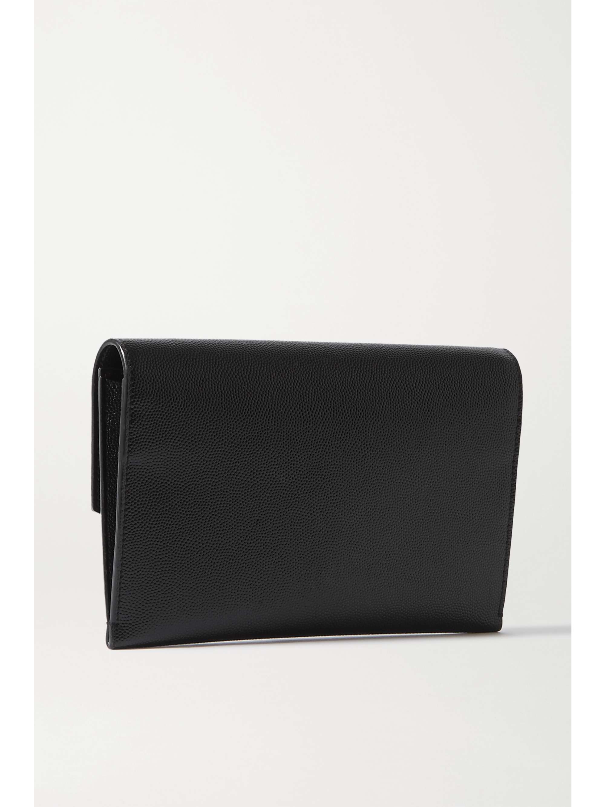 SAINT LAURENT Uptown textured-leather shoulder bag
