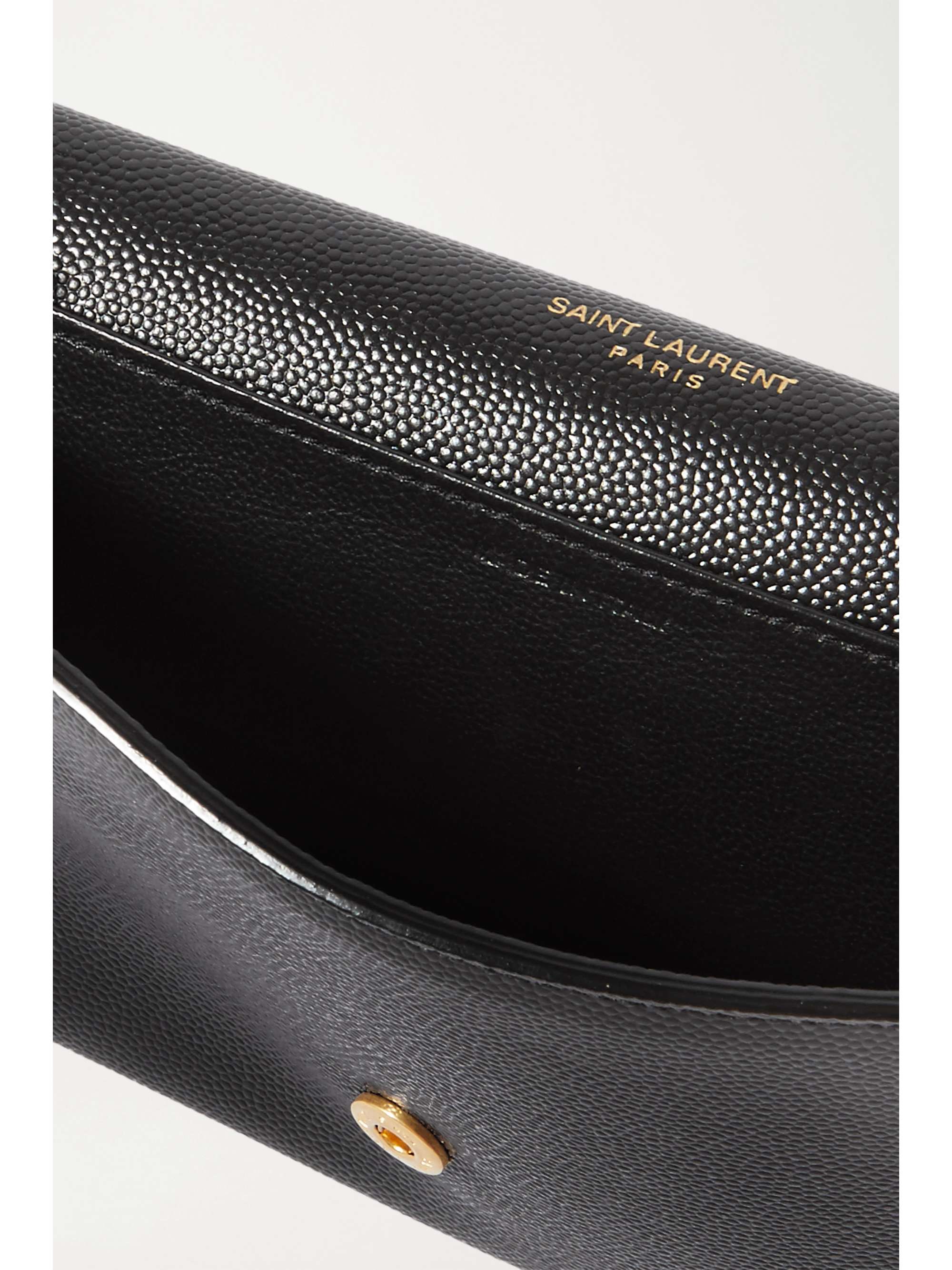 SAINT LAURENT Uptown textured-leather shoulder bag