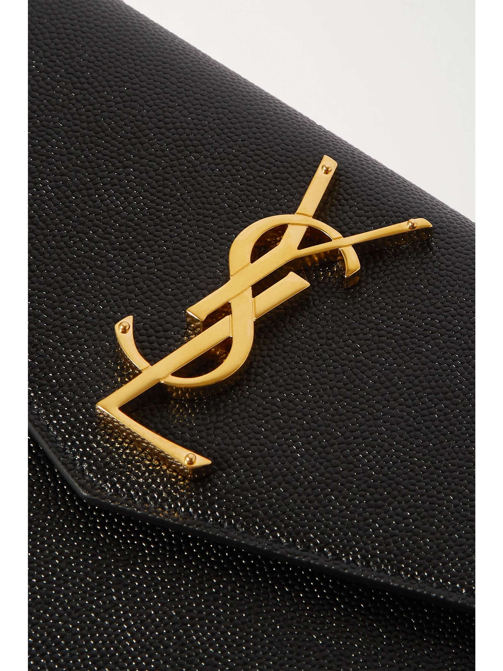 SAINT LAURENT Uptown patent-leather pouch
