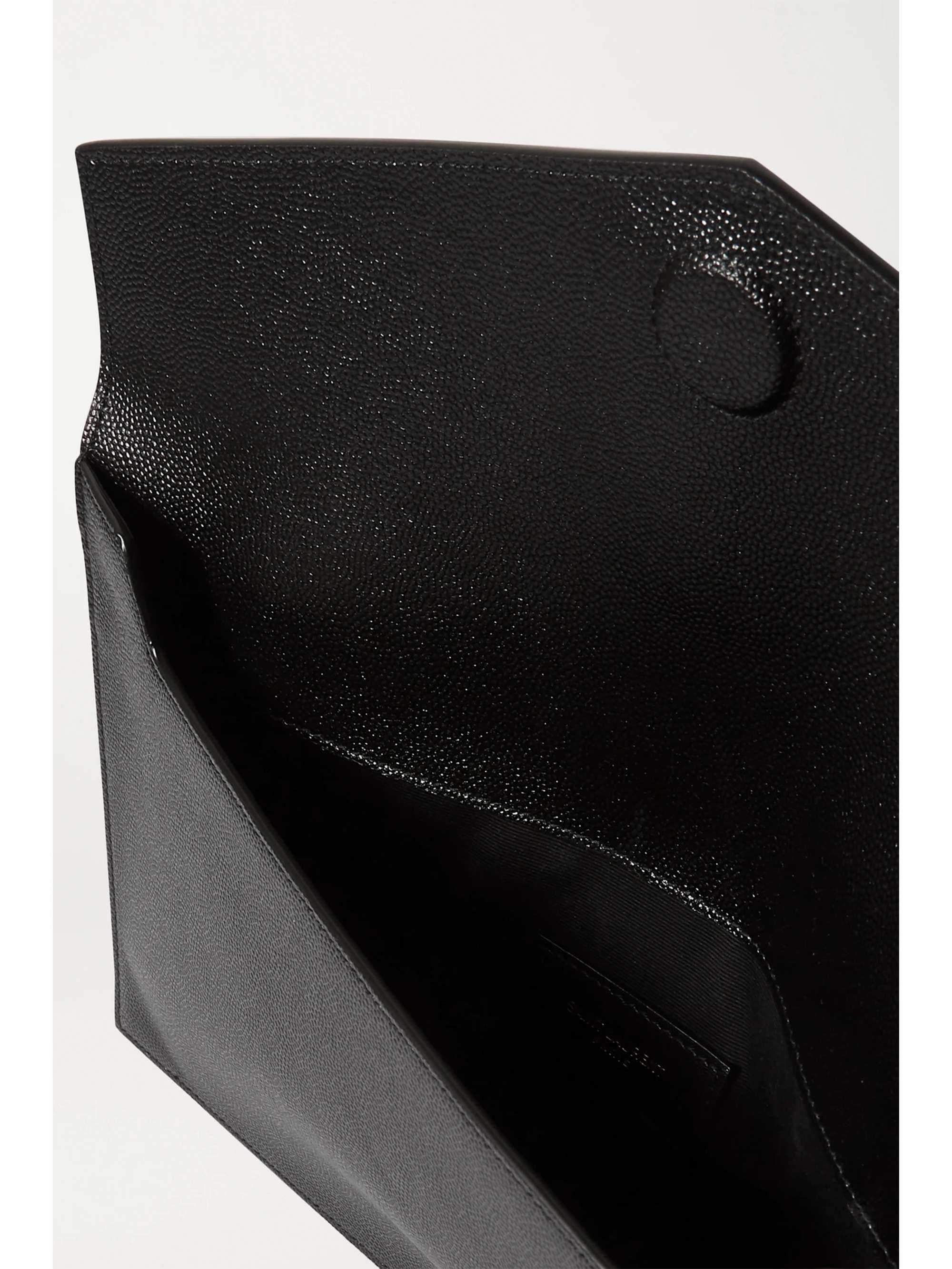 SAINT LAURENT Uptown patent-leather pouch