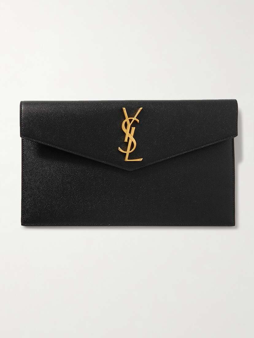 Saint Laurent Uptown Textured-leather Pouch