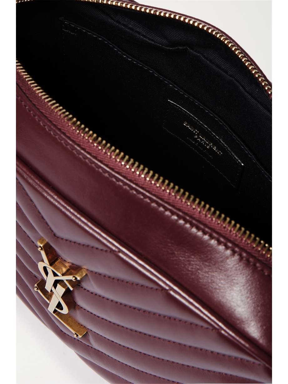 Burgundy Lou medium quilted leather shoulder bag SAINT LAURENT NET