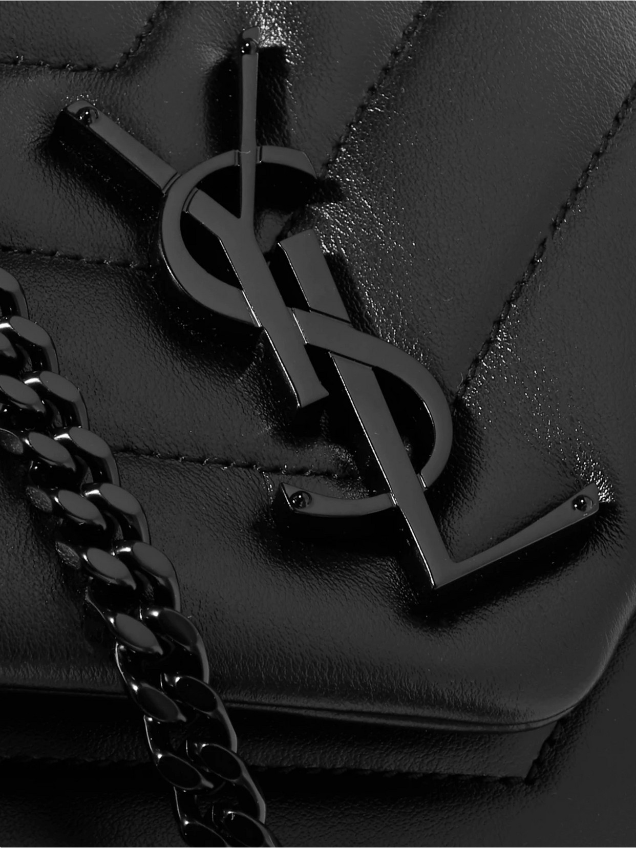 Shop Saint Laurent Loulou Medium Quilted Leather Shoulder Bag In Black