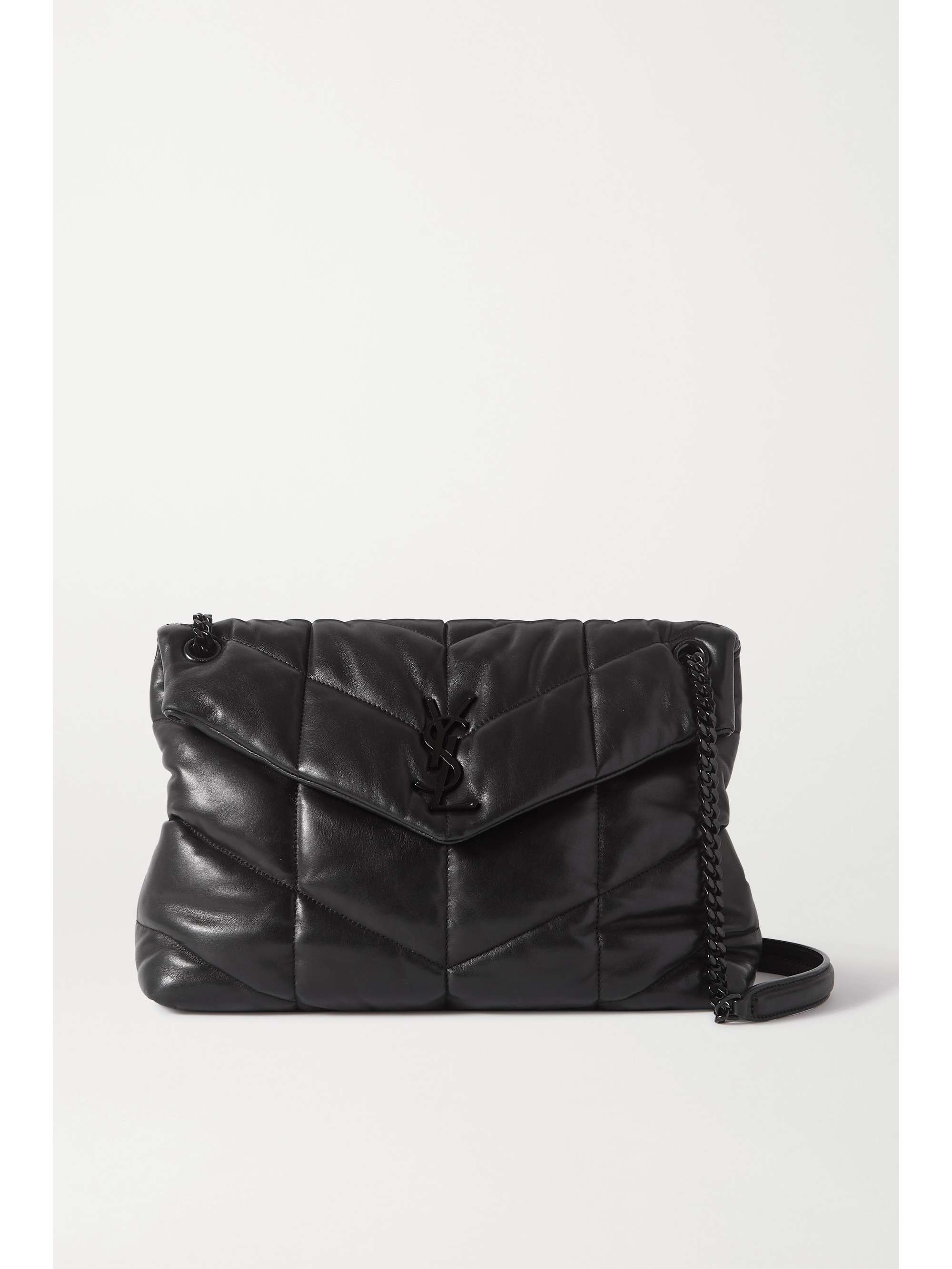 Black Loulou Puffer quilted leather 