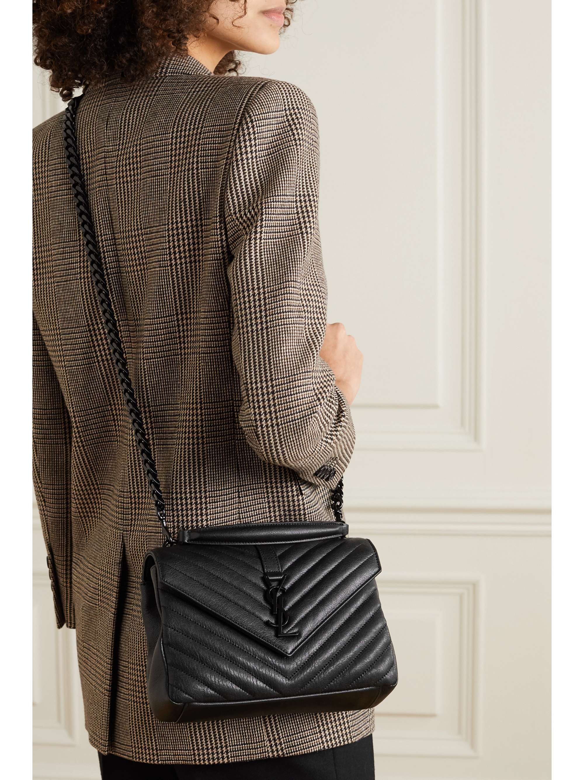 SAINT LAURENT College medium quilted leather shoulder bag