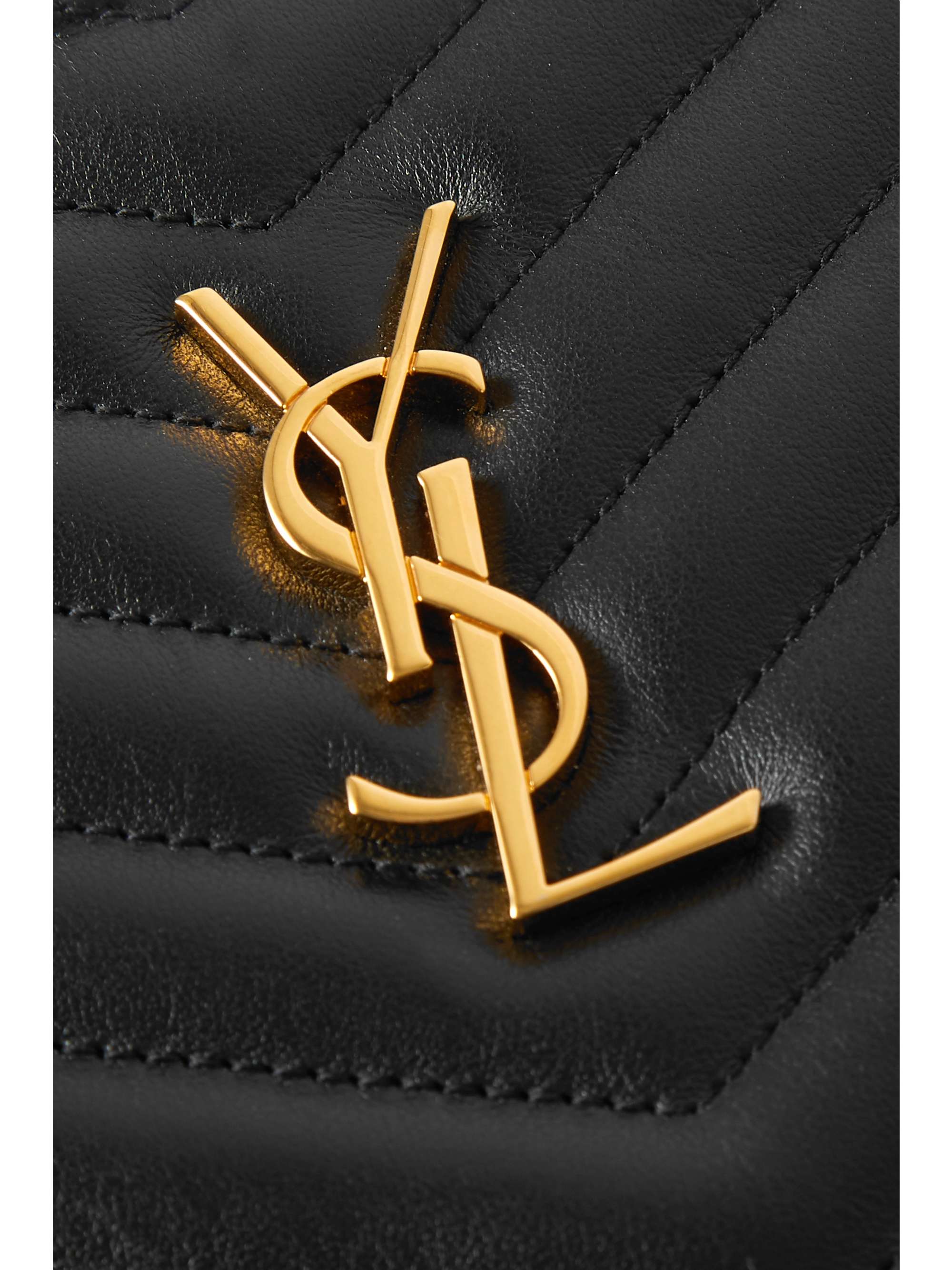 SAINT LAURENT Monogramme quilted leather pouch