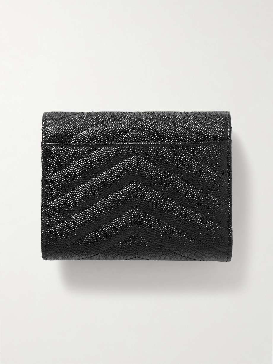Saint Laurent Women's Quilted Leather Wallet Black