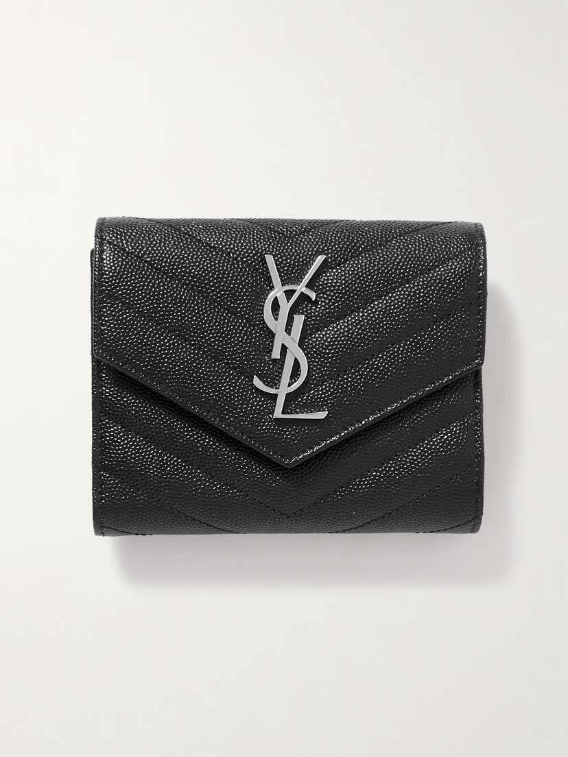 Saint Laurent Monogramme Quilted Textured-leather Wallet
