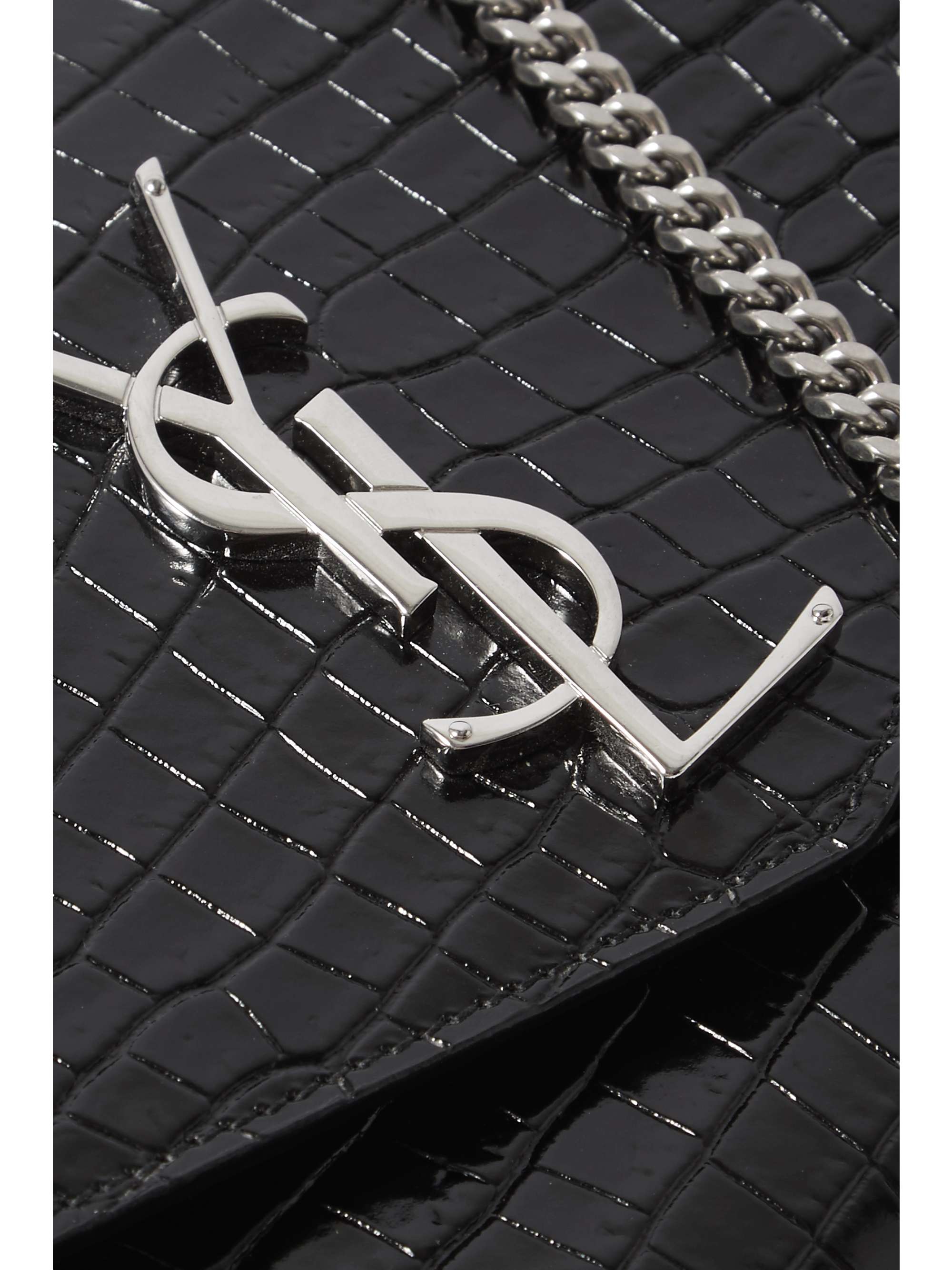 SAINT LAURENT Uptown croceffect leather shoulder bag NETAPORTER