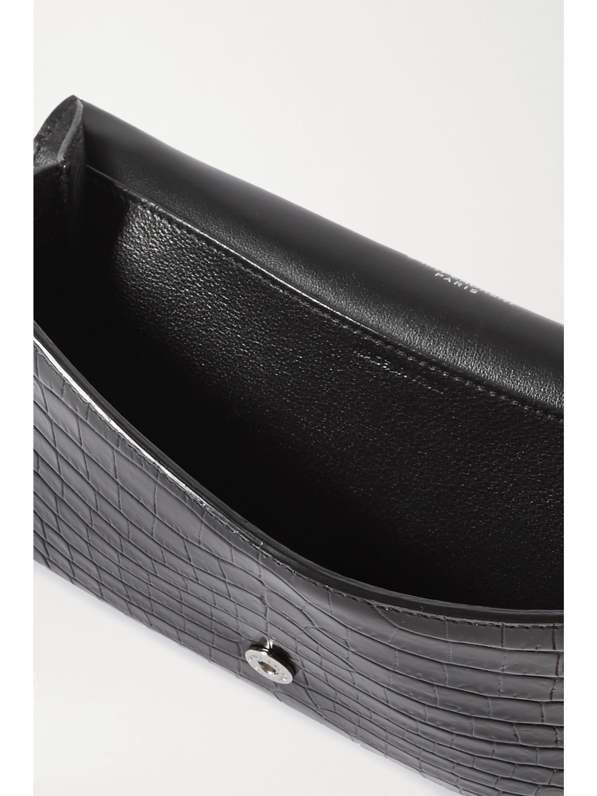 Black Uptown croceffect leather shoulder bag SAINT LAURENT NETA