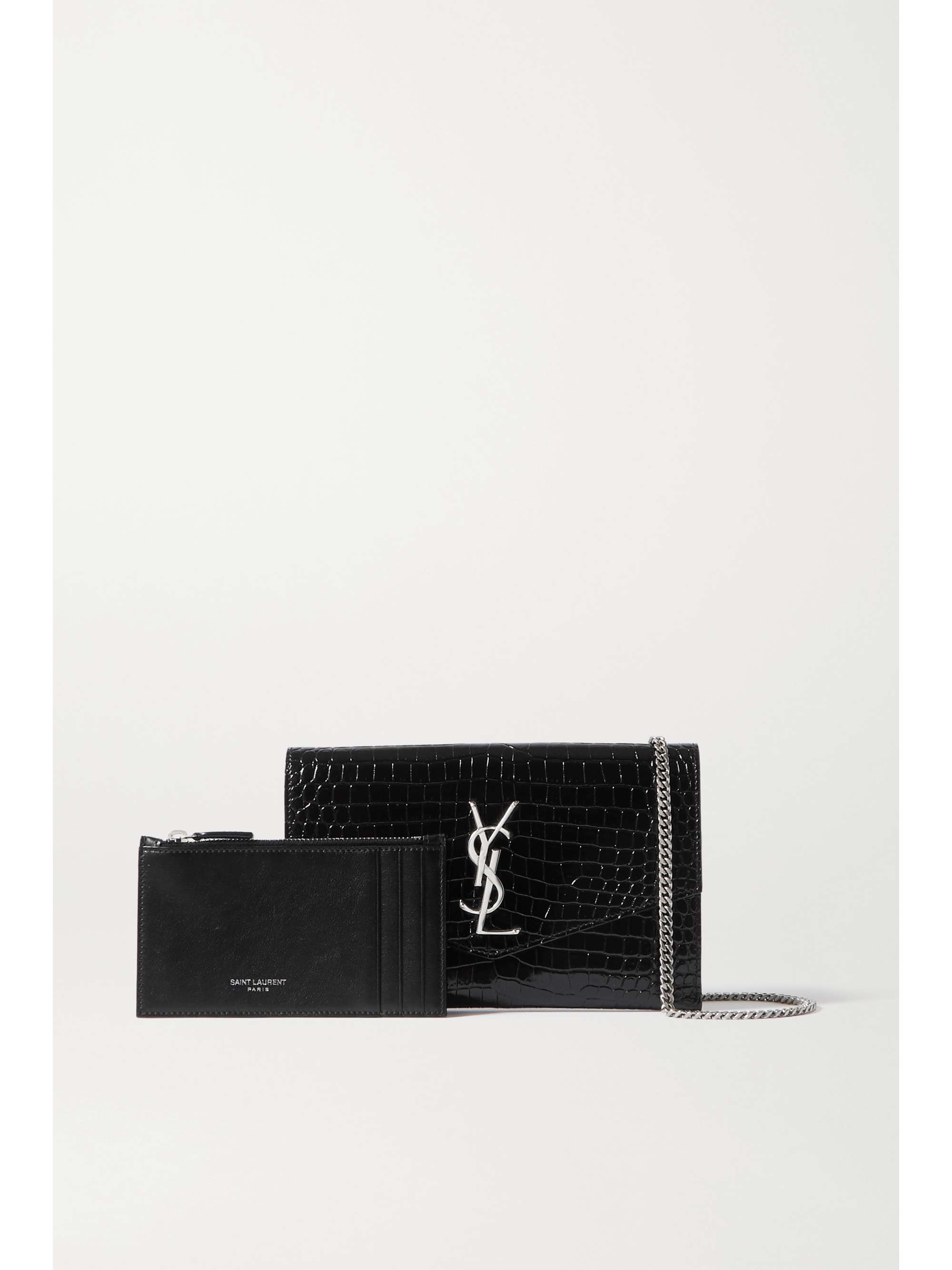 SAINT LAURENT Uptown croceffect leather shoulder bag NETAPORTER