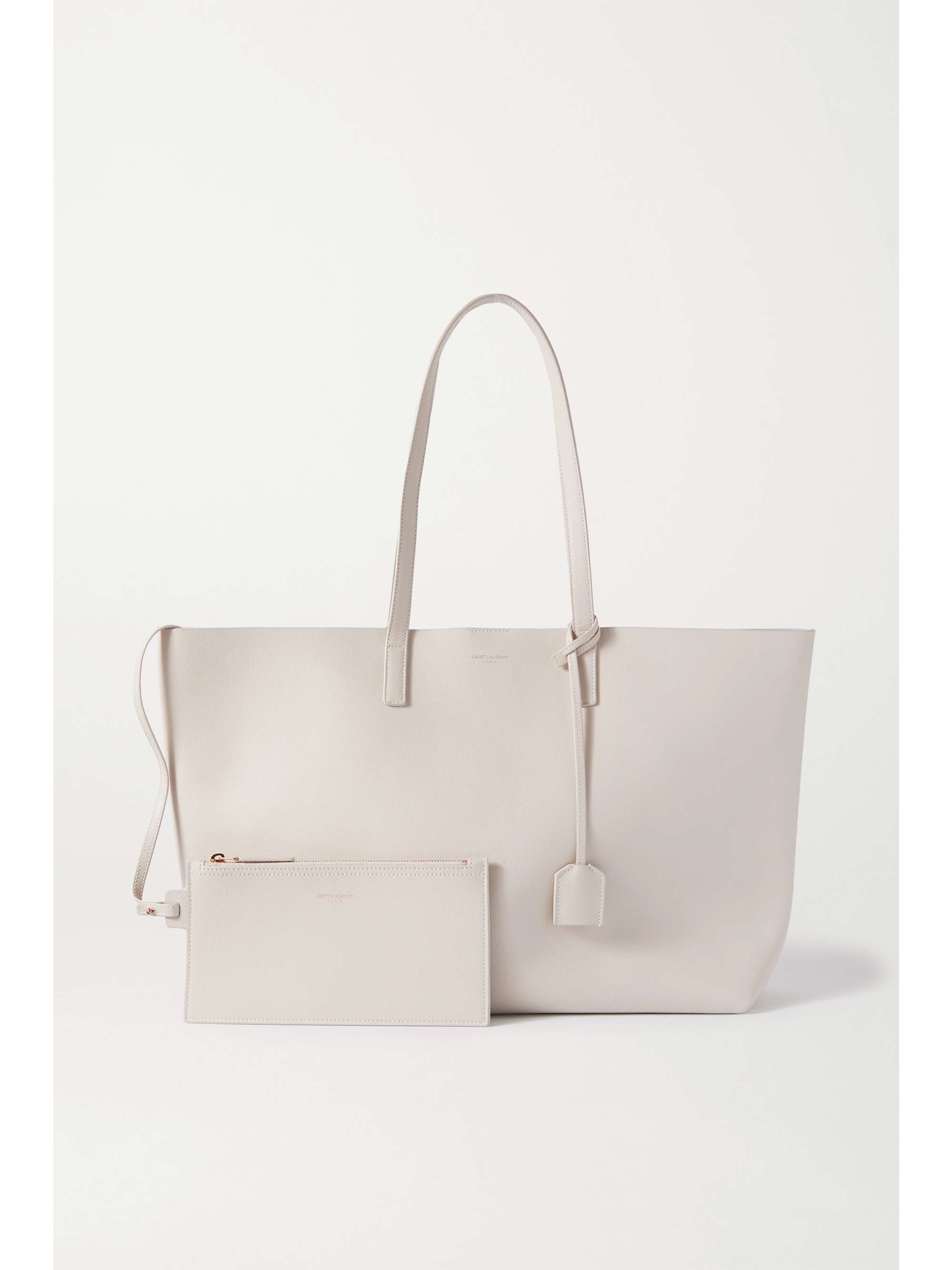 Saint laurent east west sales calfskin shopping tote bag