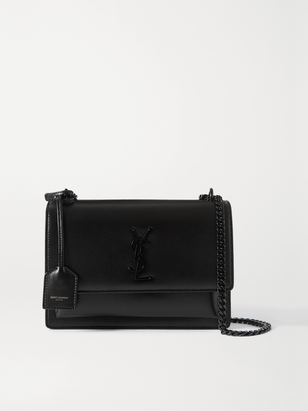 Saint Laurent Black Leather Small Sunset Chain Shoulder Bag Saint