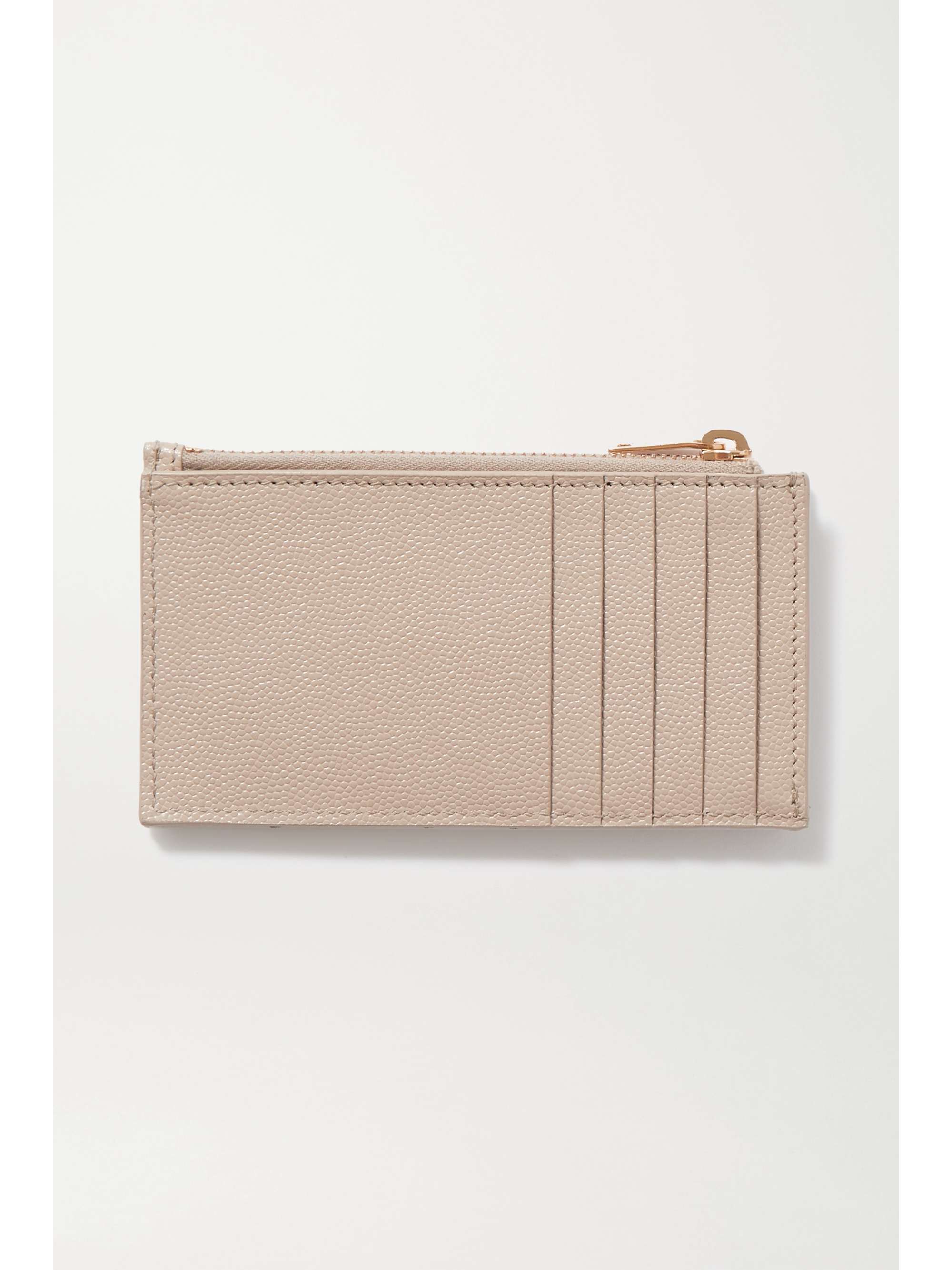 SAINT LAURENT Monogramme small quilted textured-leather wallet