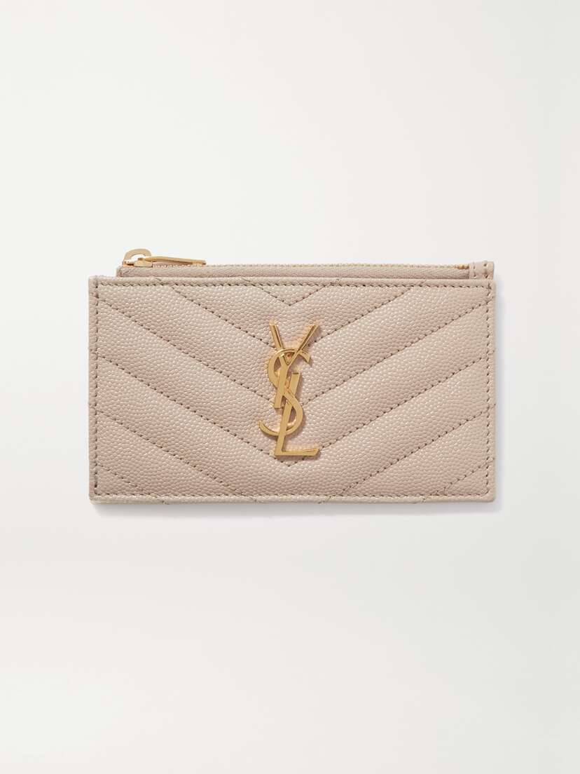 Saint Laurent Monogramme Quilted Textured-leather Wallet