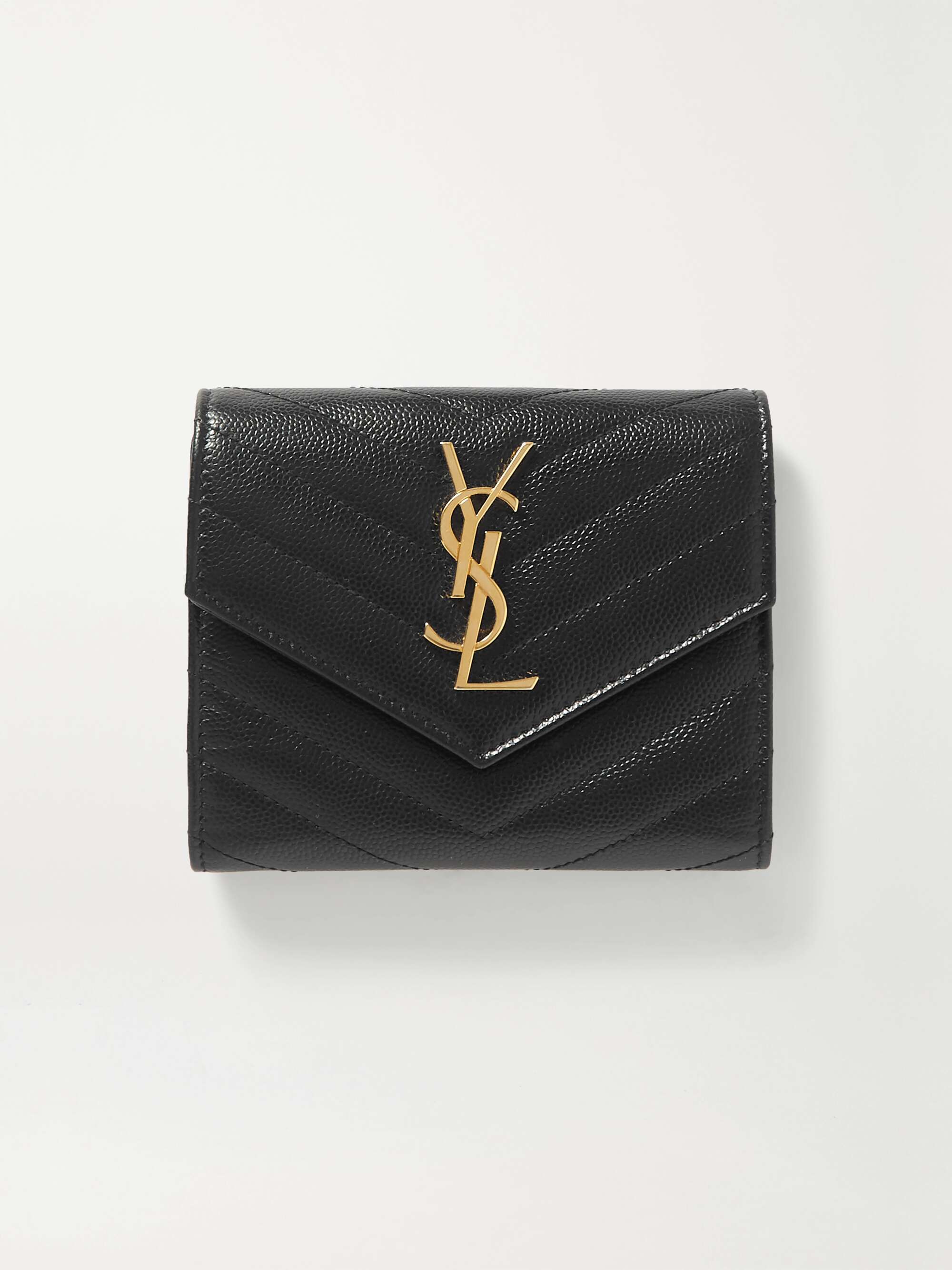 SAINT LAURENT: Monogram wallet in leather - Black  Saint Laurent wallet  607659DZEDW online at