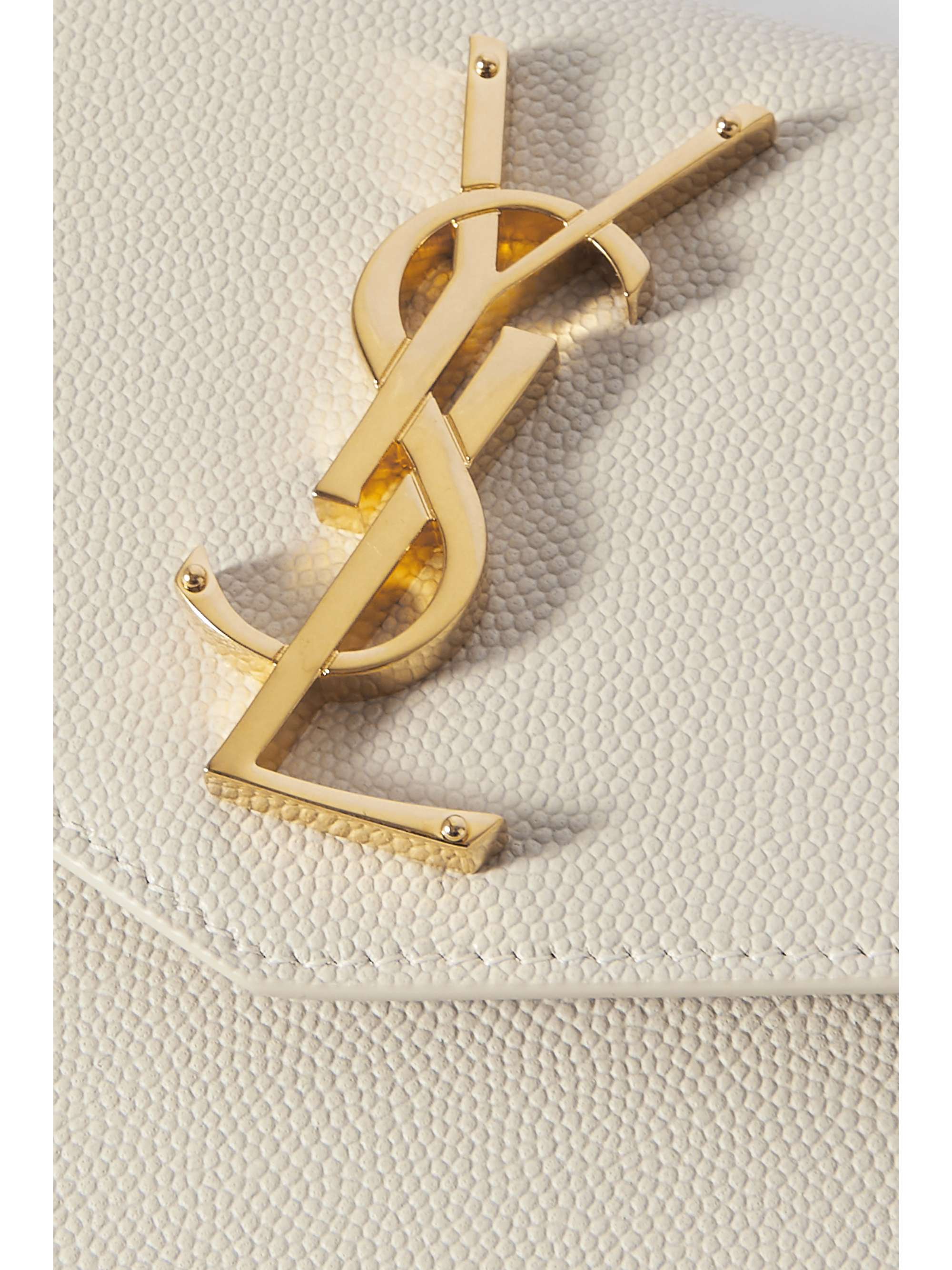 SAINT LAURENT Uptown patent-leather pouch