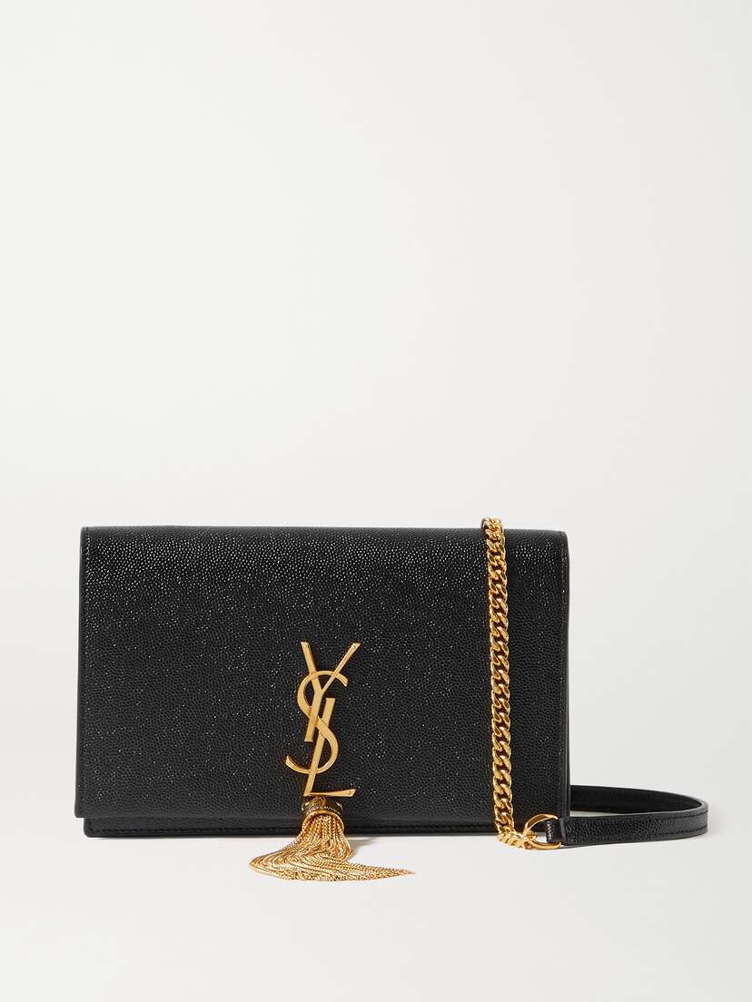 Saint Laurent Kate Tassel Textured-leather Shoulder Bag