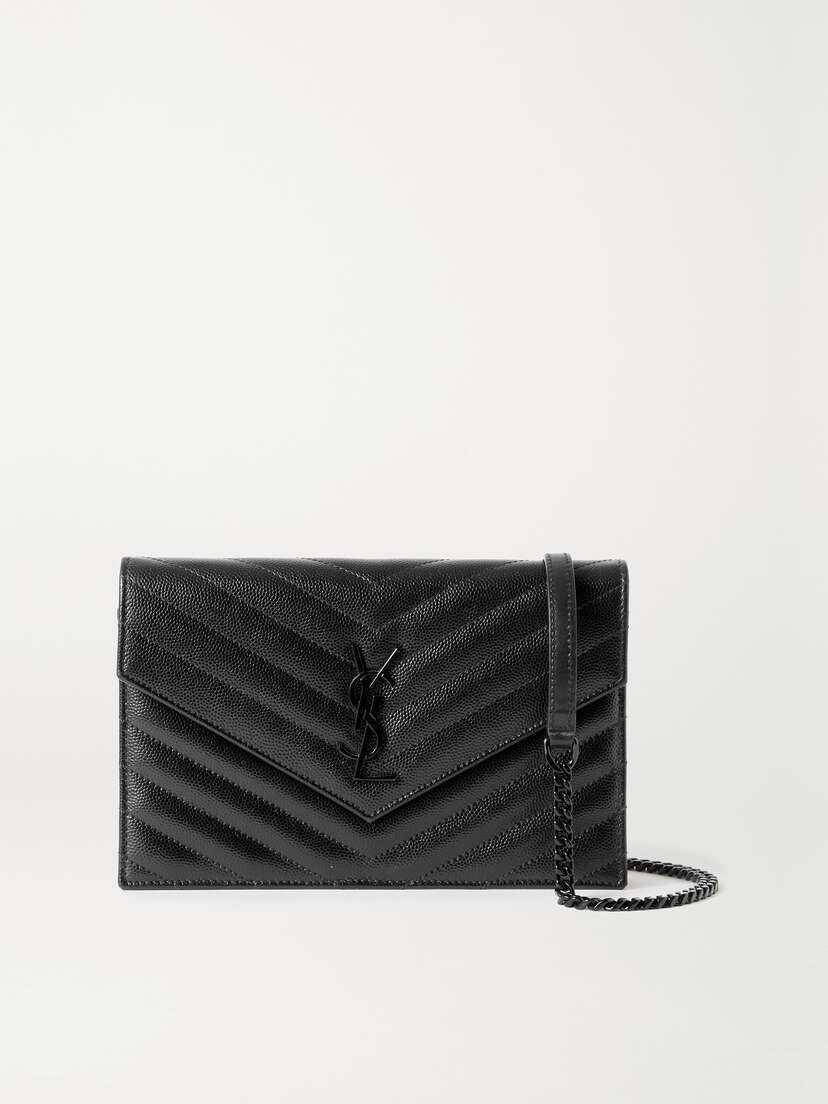 Saint Laurent Monogramme Envelope Textured-leather Shoulder Bag