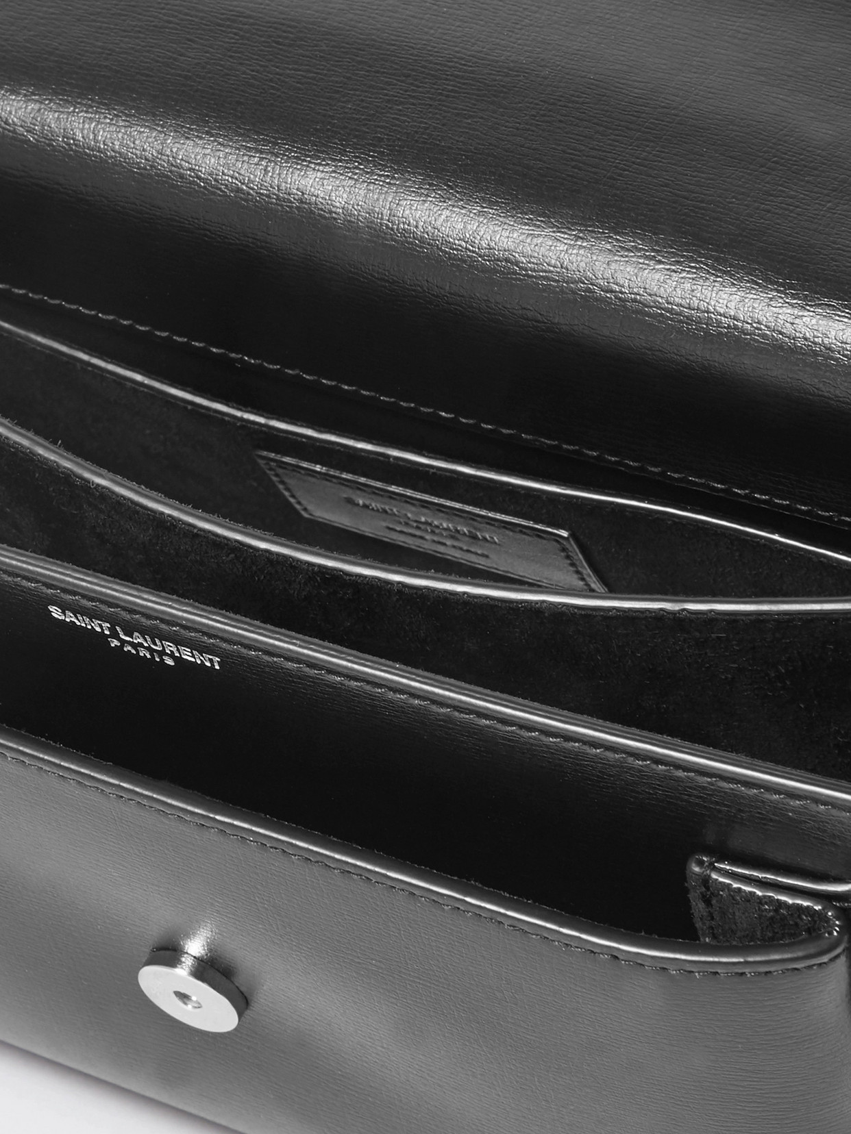 Saint Laurent Sunset Medium Monogram Ysl Crossbody Bag In Black