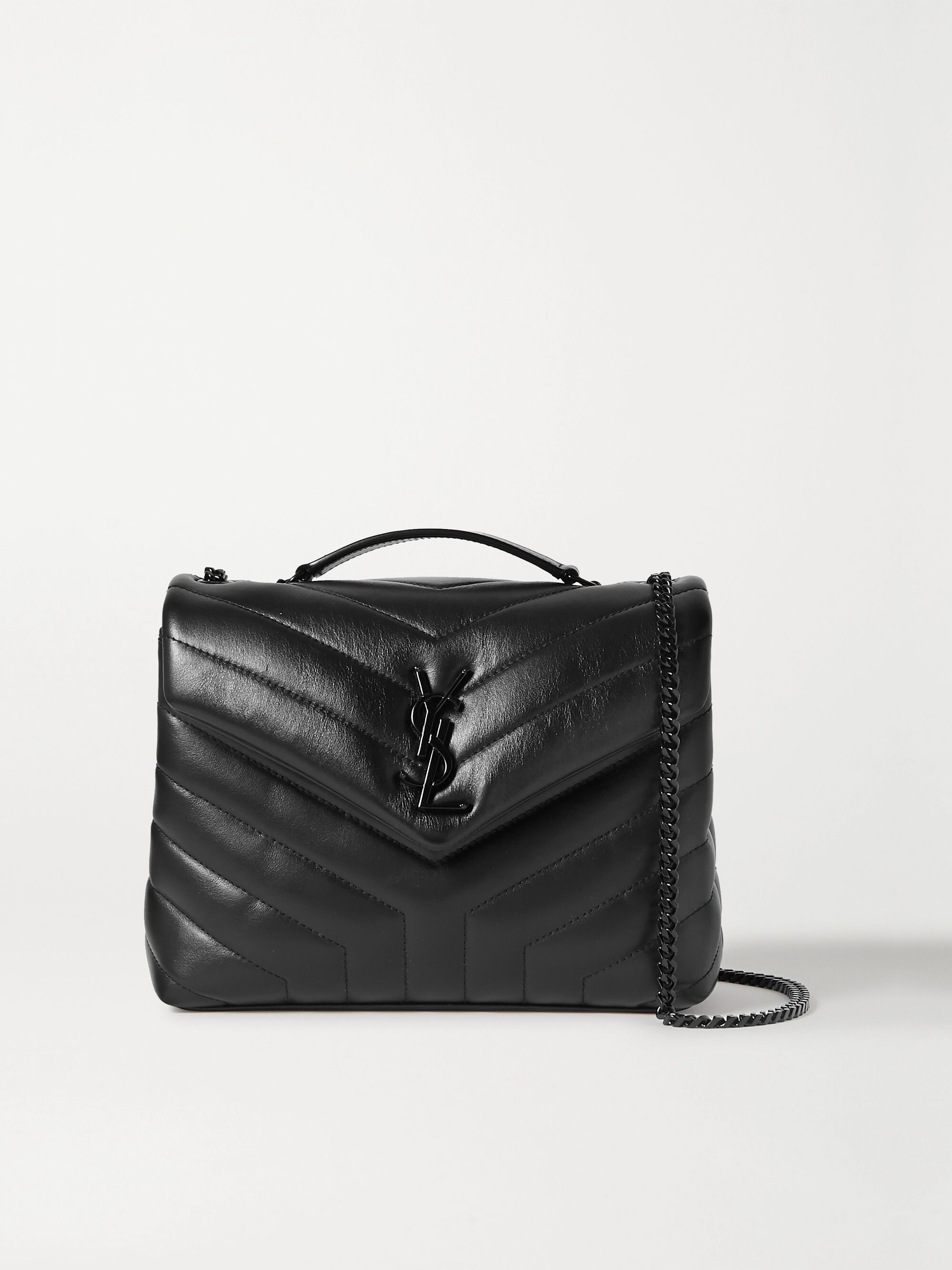 Black Loulou small quilted leather shoulder bag | SAINT LAURENT | NET-A ...