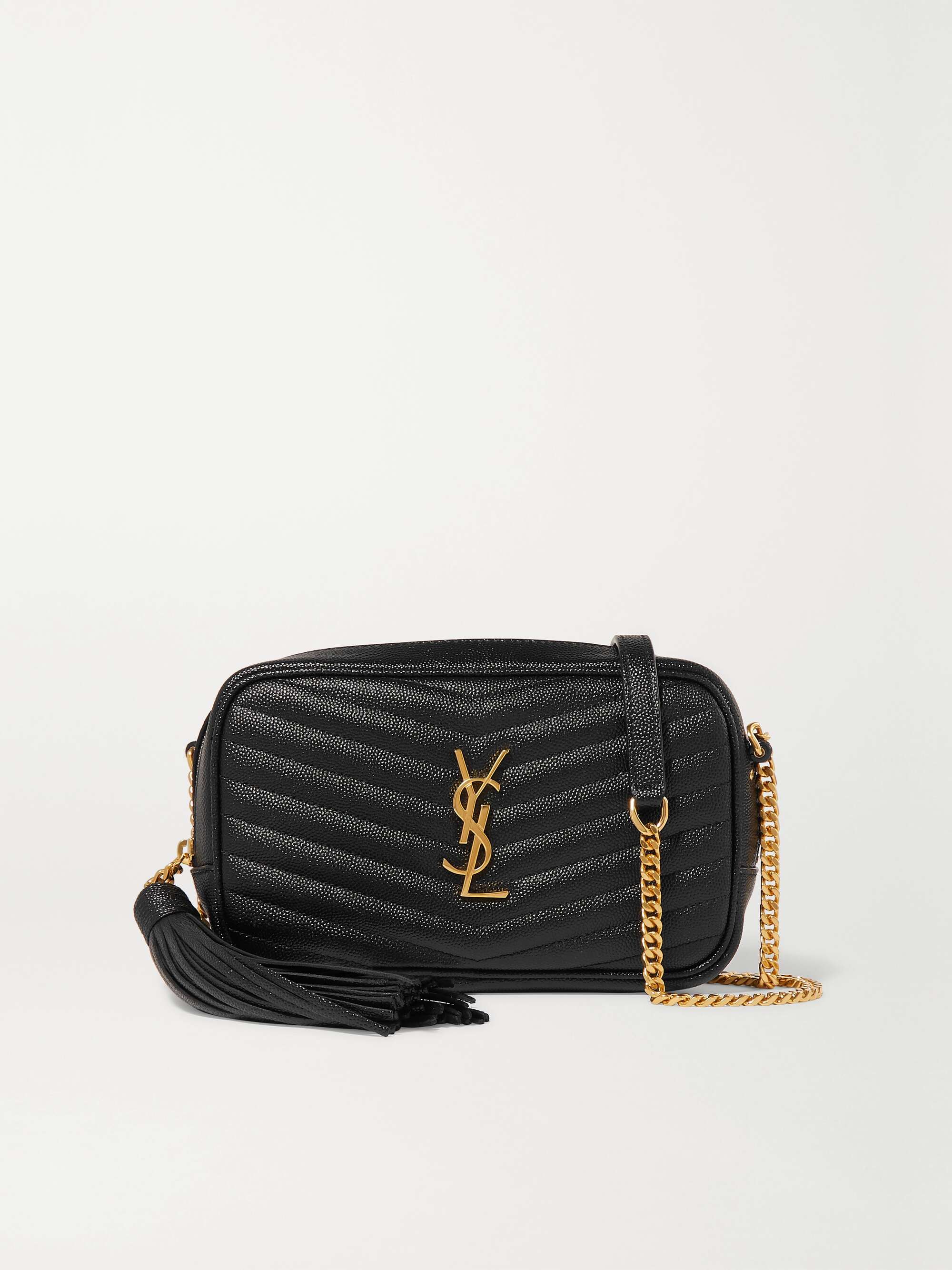 SAINT LAURENT LOU MINI CAMERA BAG QUILTED BLACK/BLACK – Parlour X